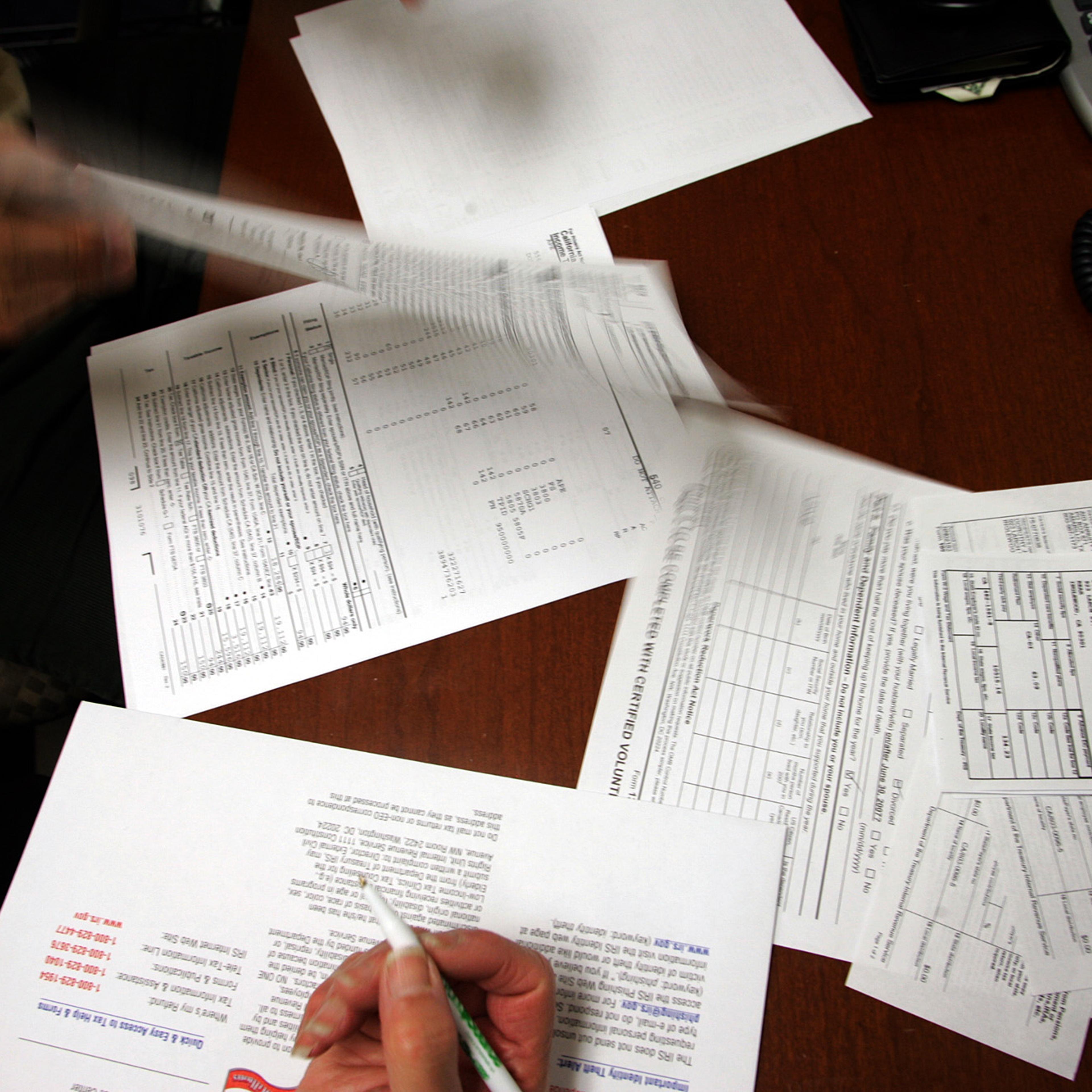 A tax return is prepared at the Inglewood location of the Southern California Tax Assistance Progra