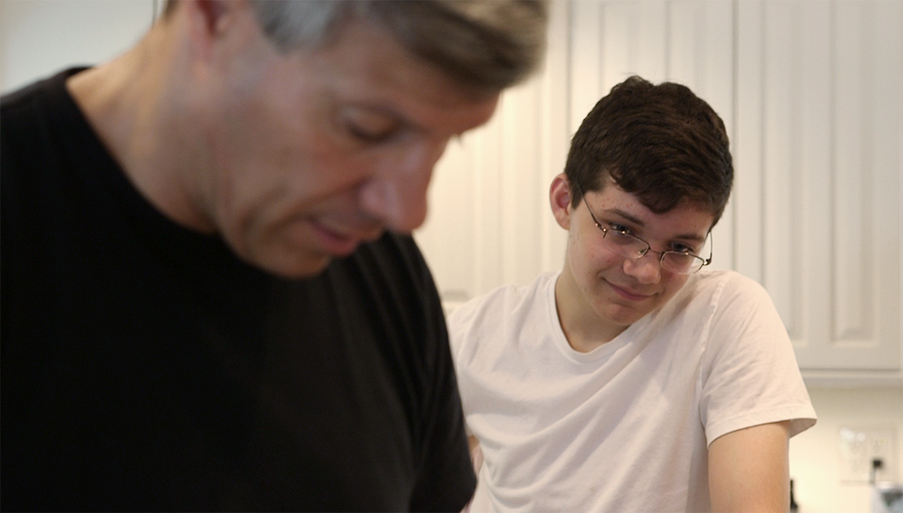 Ed Damiano with his son David