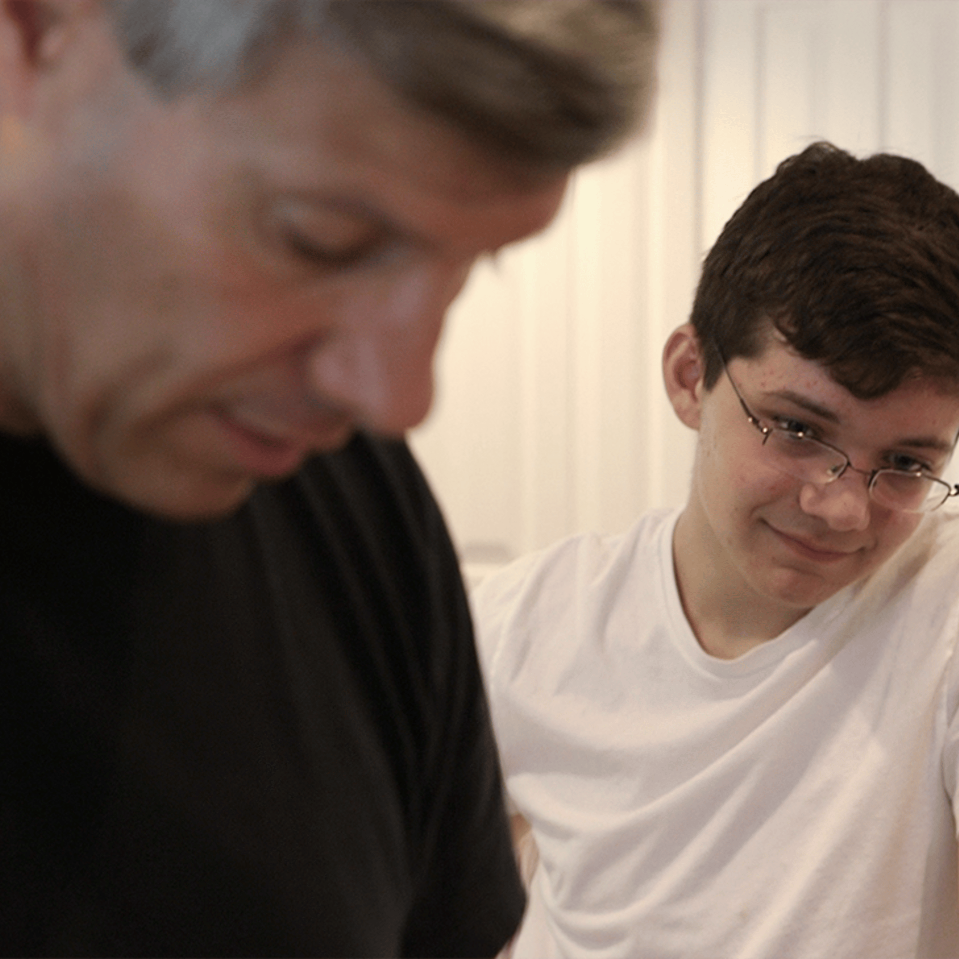 Ed Damiano with his son David