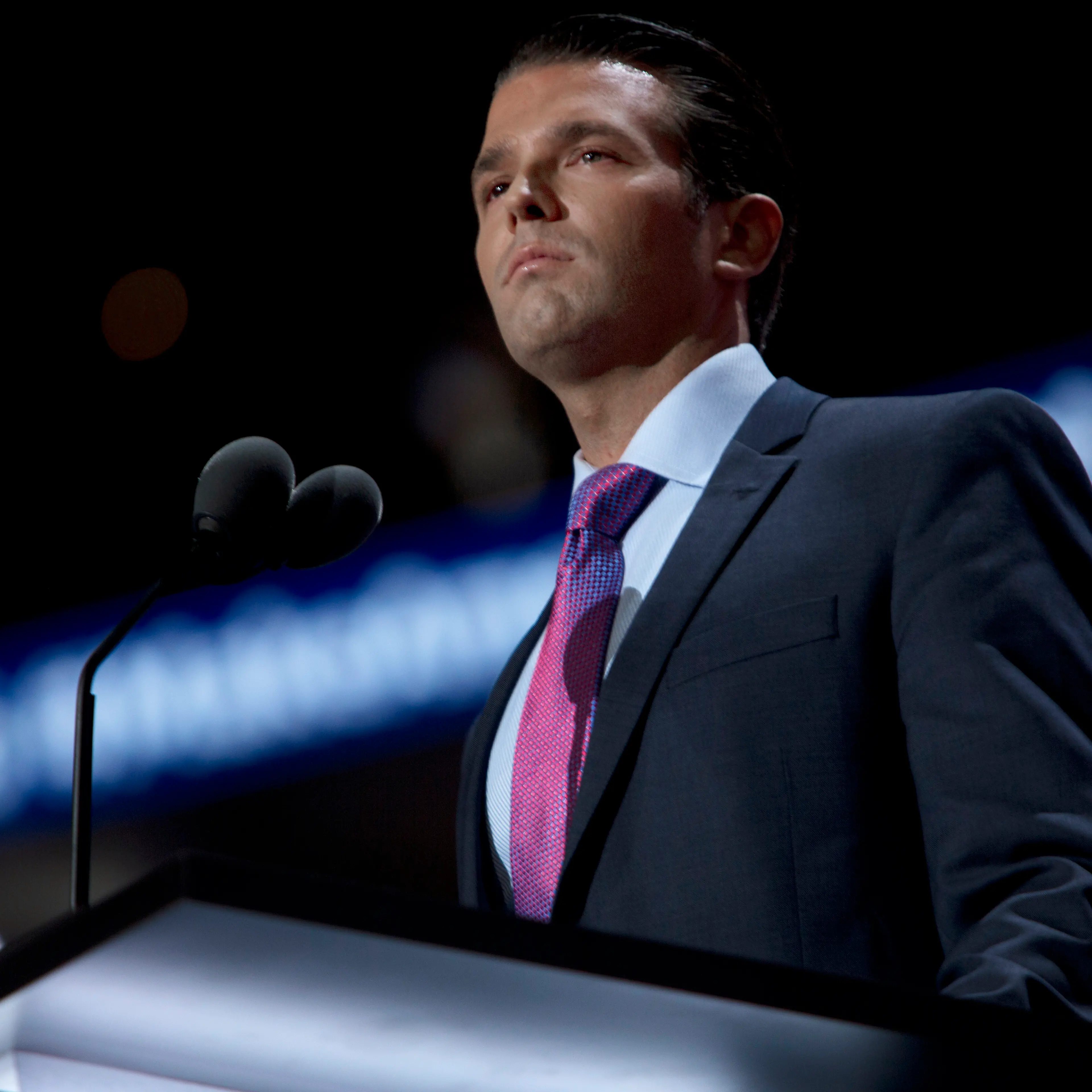 Donald Trump Jr. speaks at the Republican National Convention in Cleveland on July 19, 2016.