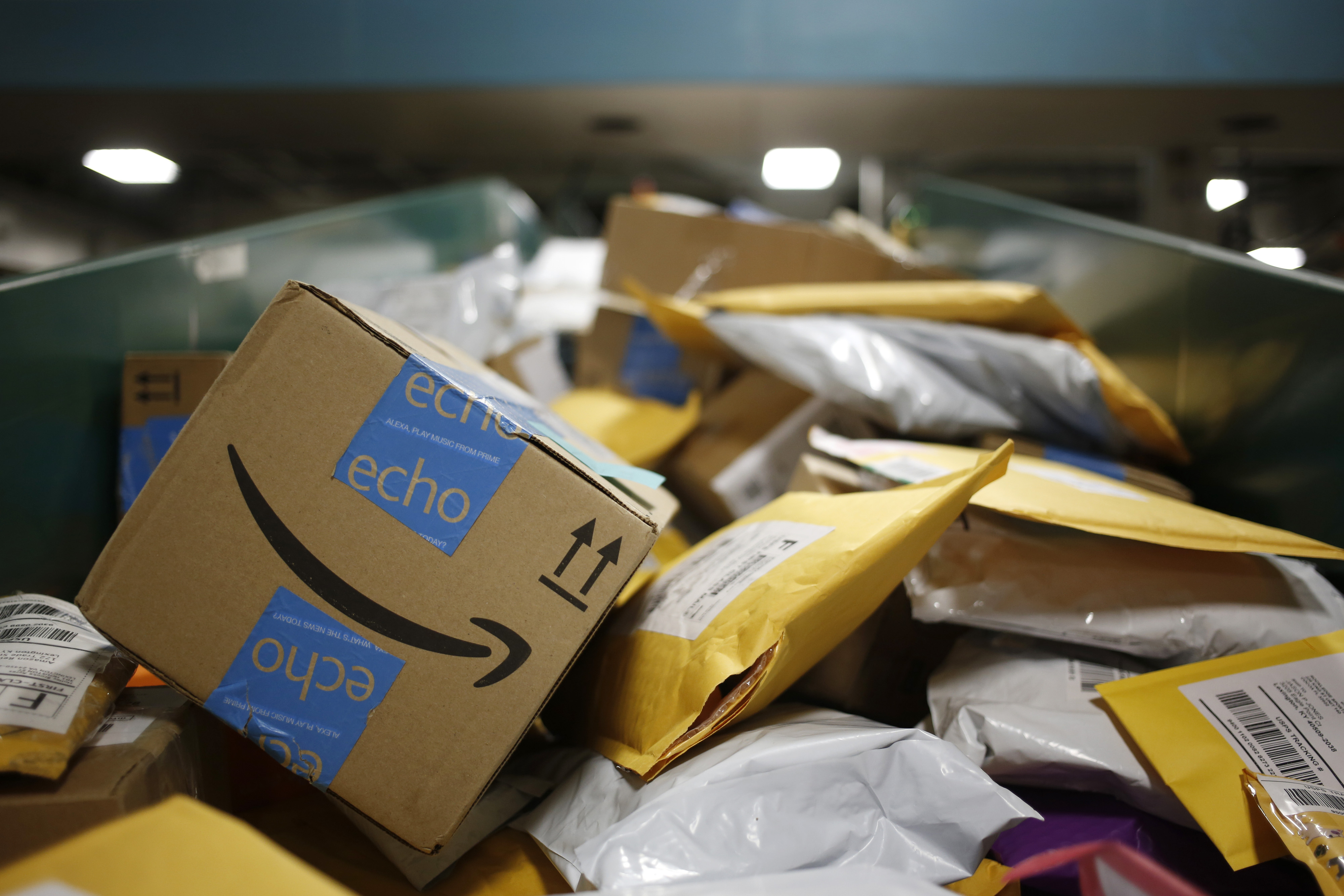 Operations Inside A United States Postal Service Sorting Facility