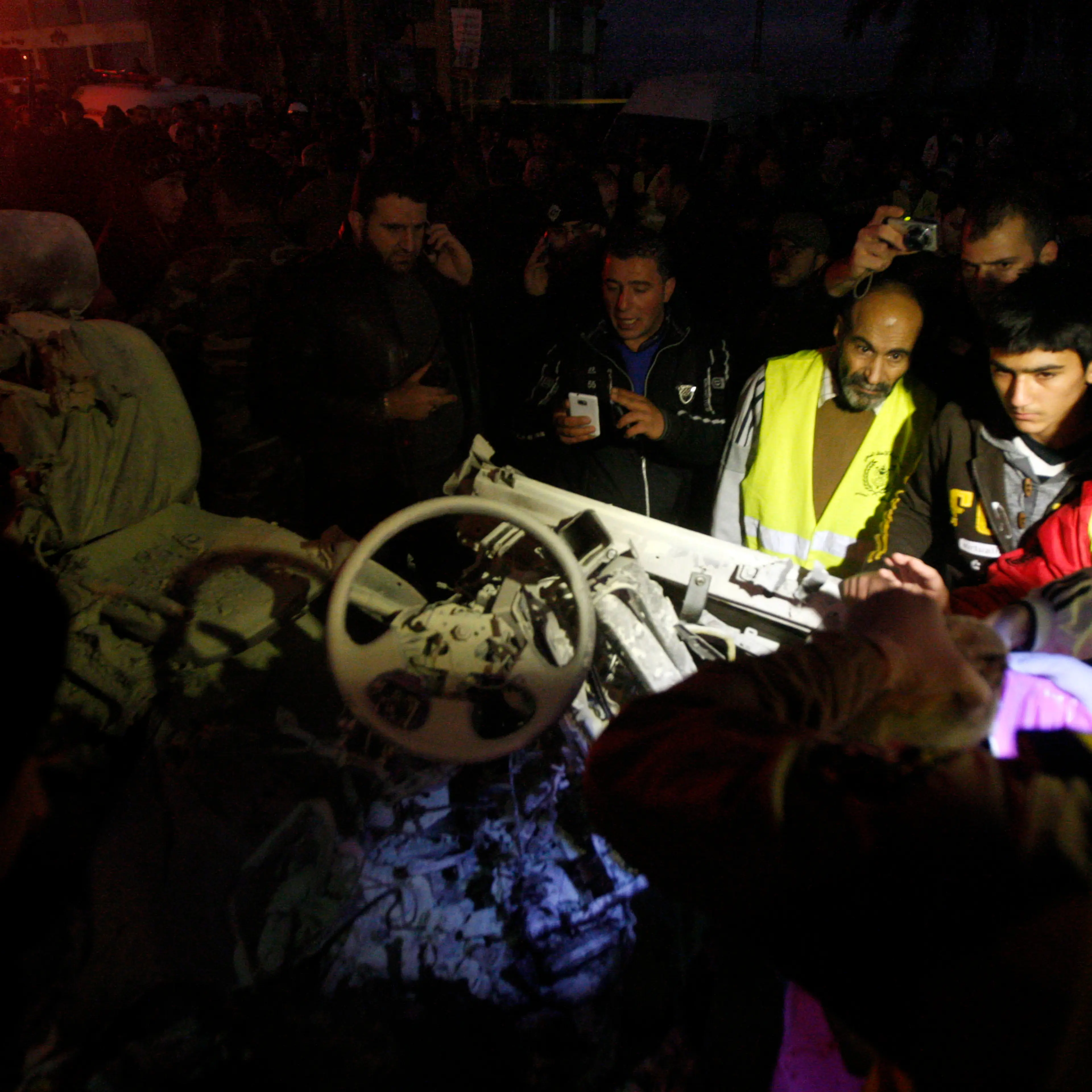 Shia area Choueifat district of Lebanese capital Beirut hit by a blast wounding many and killing at least two on February 3, 2014.