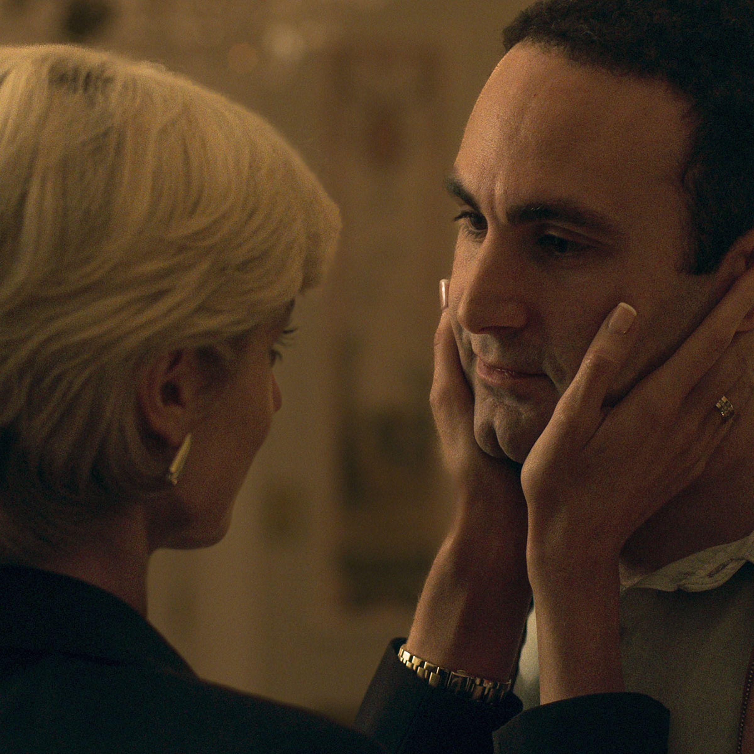 Elizabeth Debicki and Khalid Abdalla in season 6 of The Crown