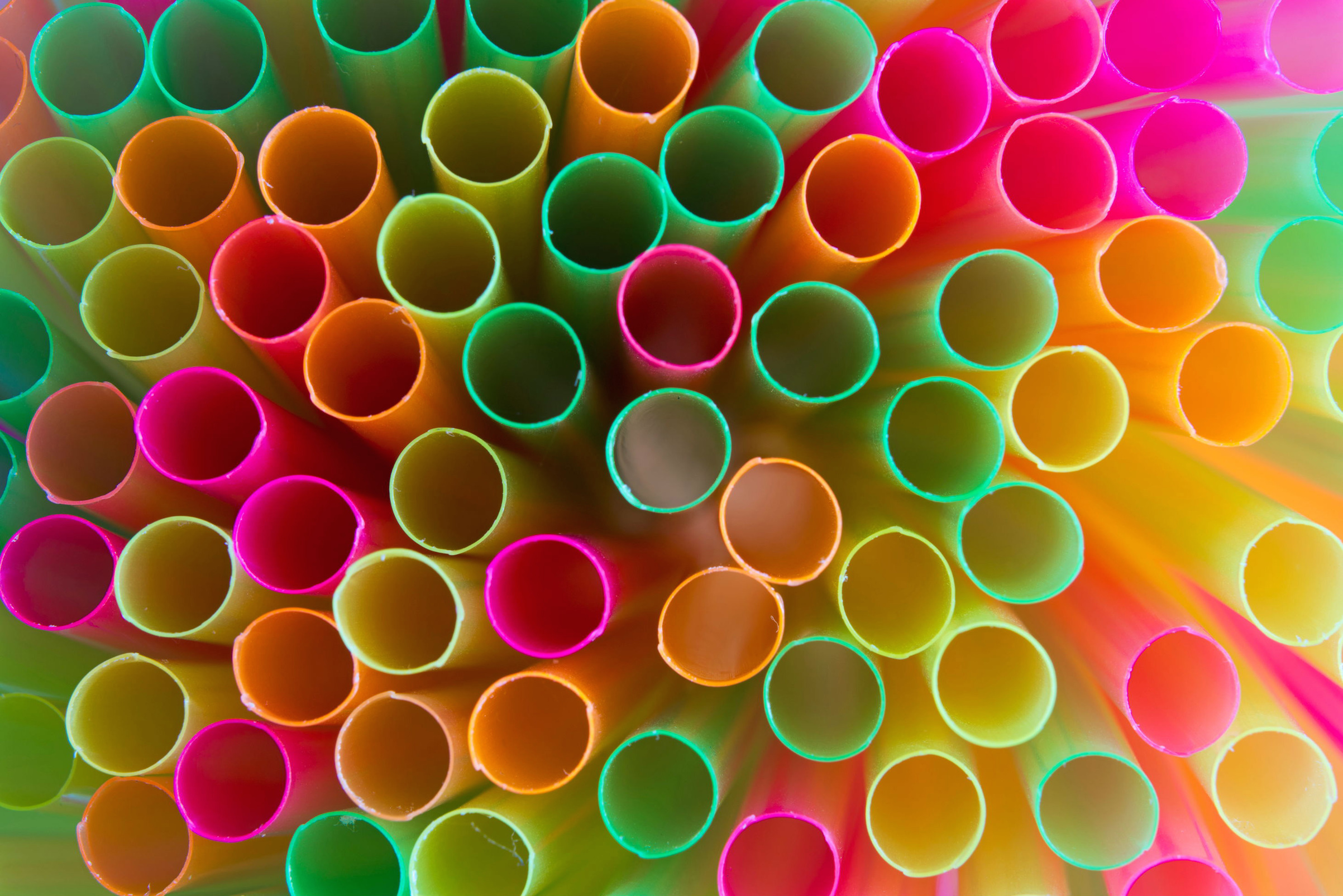 Bunte Trinkhalme