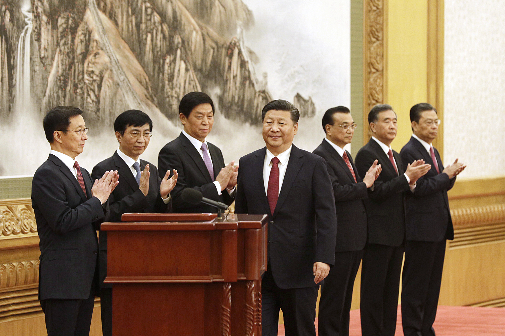 Chinese Communist Party's Politburo Standing Committee Meet the Press