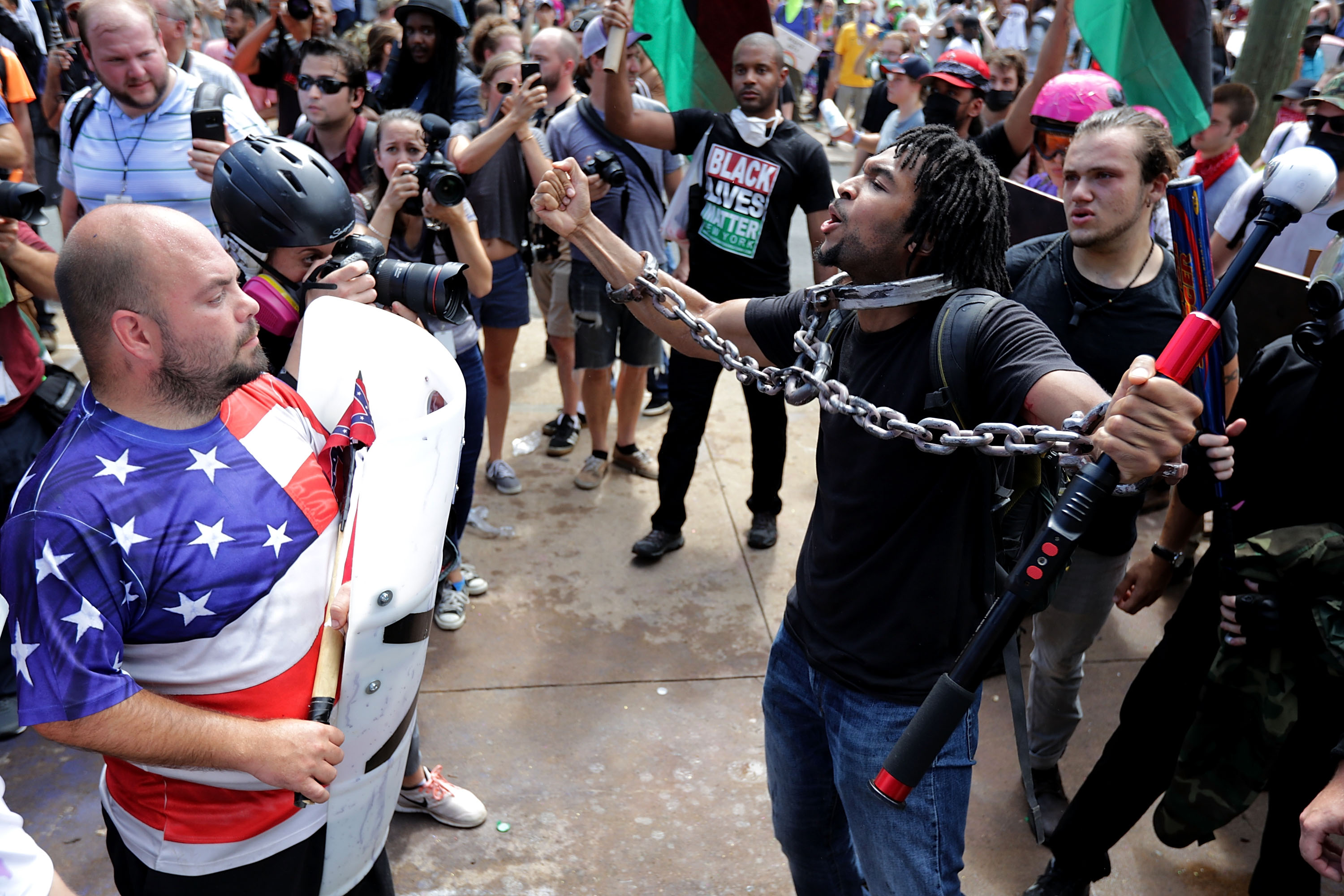 Violent Clashes Erupt at "Unite The Right" Rally In Charlottesville