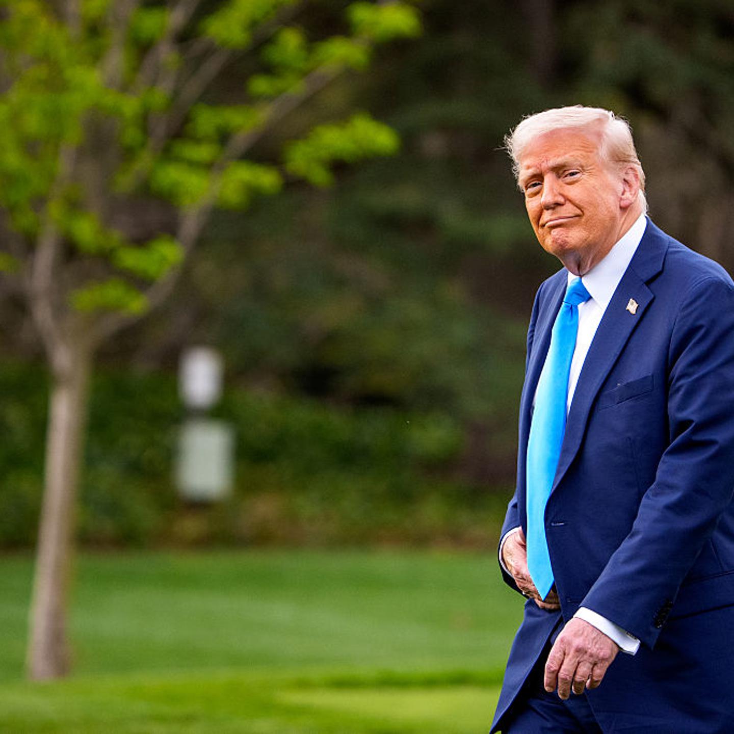 President Trump Departs The White House For Weekend In Florida