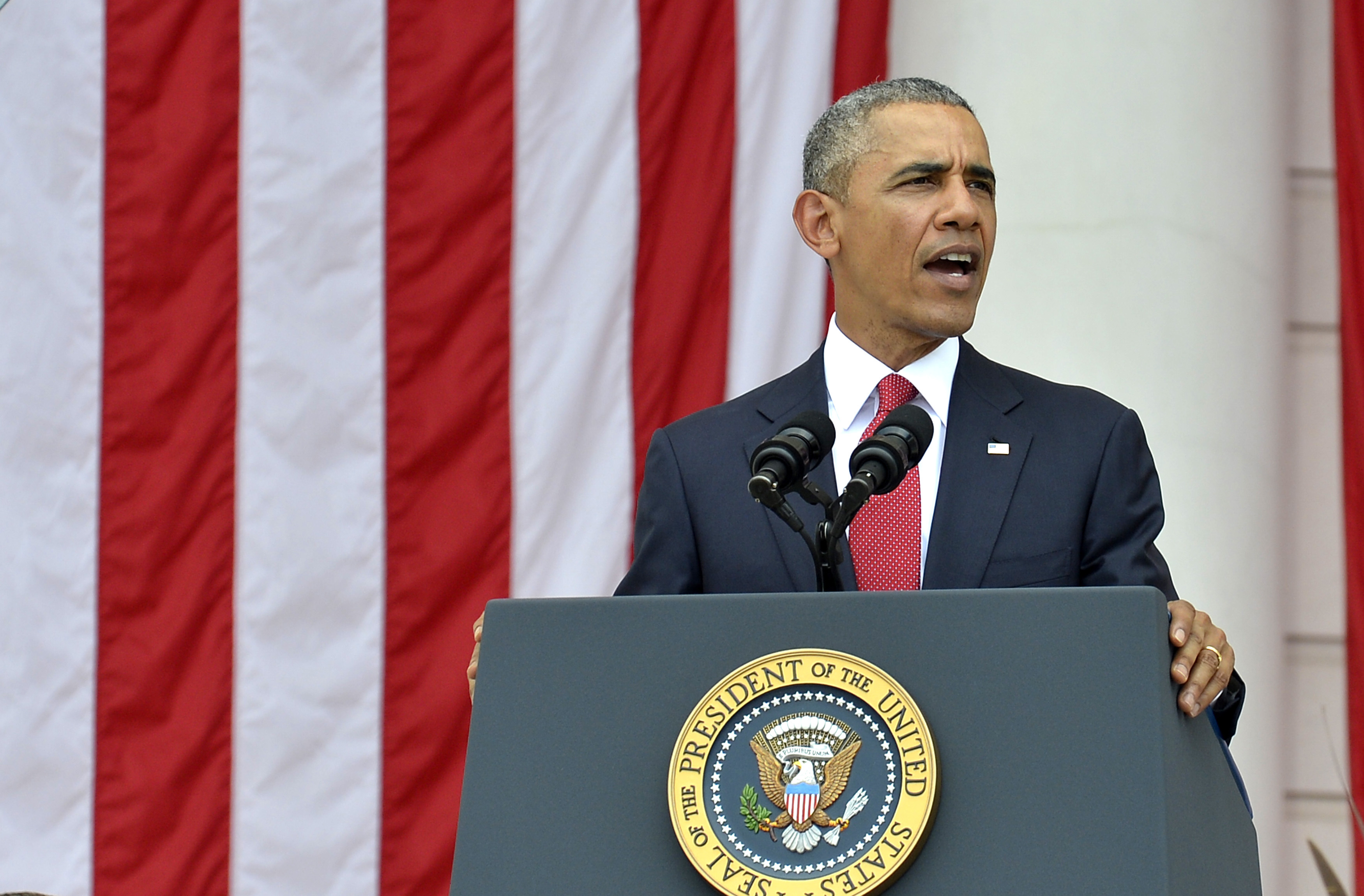 Barack Obama on May 30, 2016 in Arlington, Va.