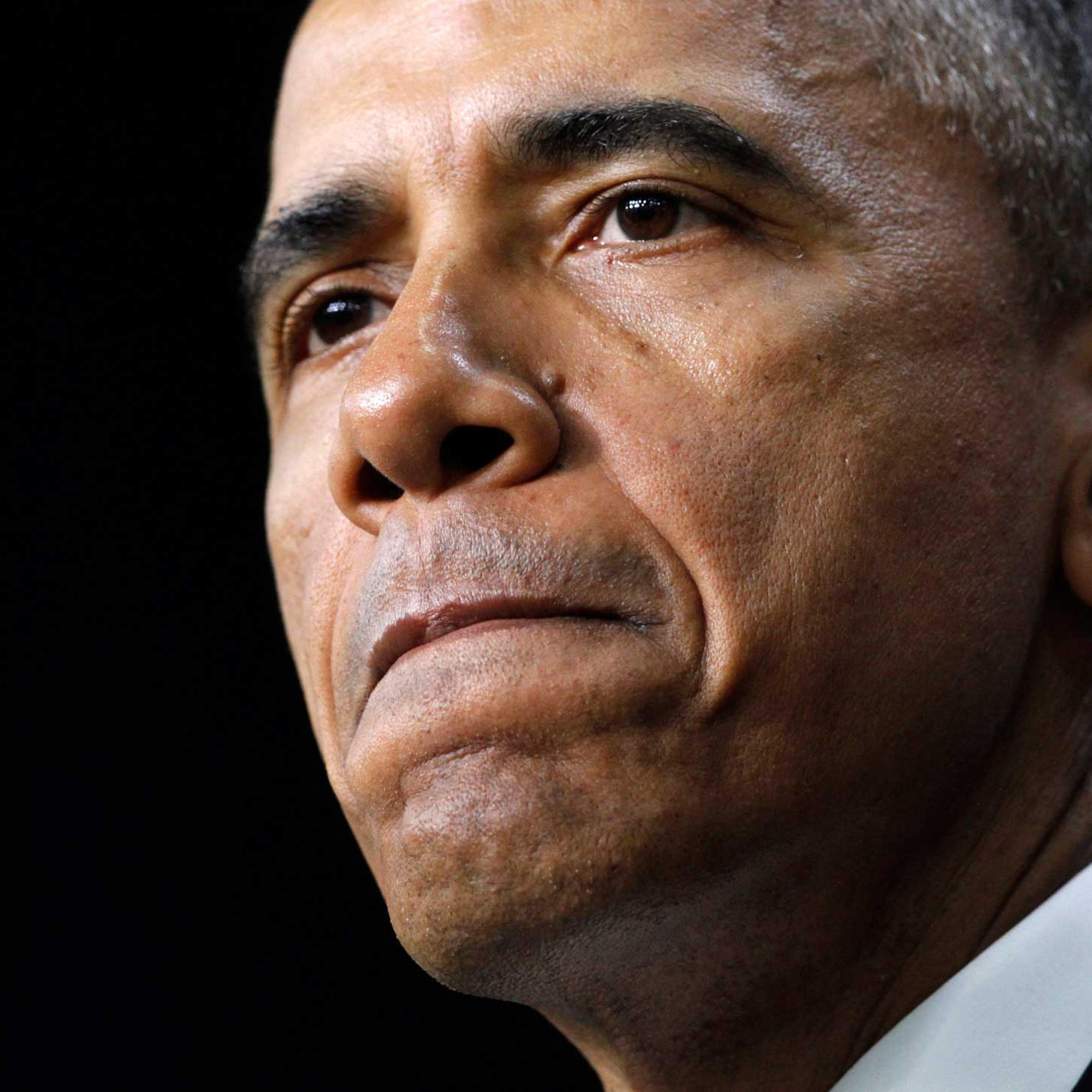 President Obama pauses while speaking at the White House Summit on Countering Violent Extremism, Feb. 18, 2015.