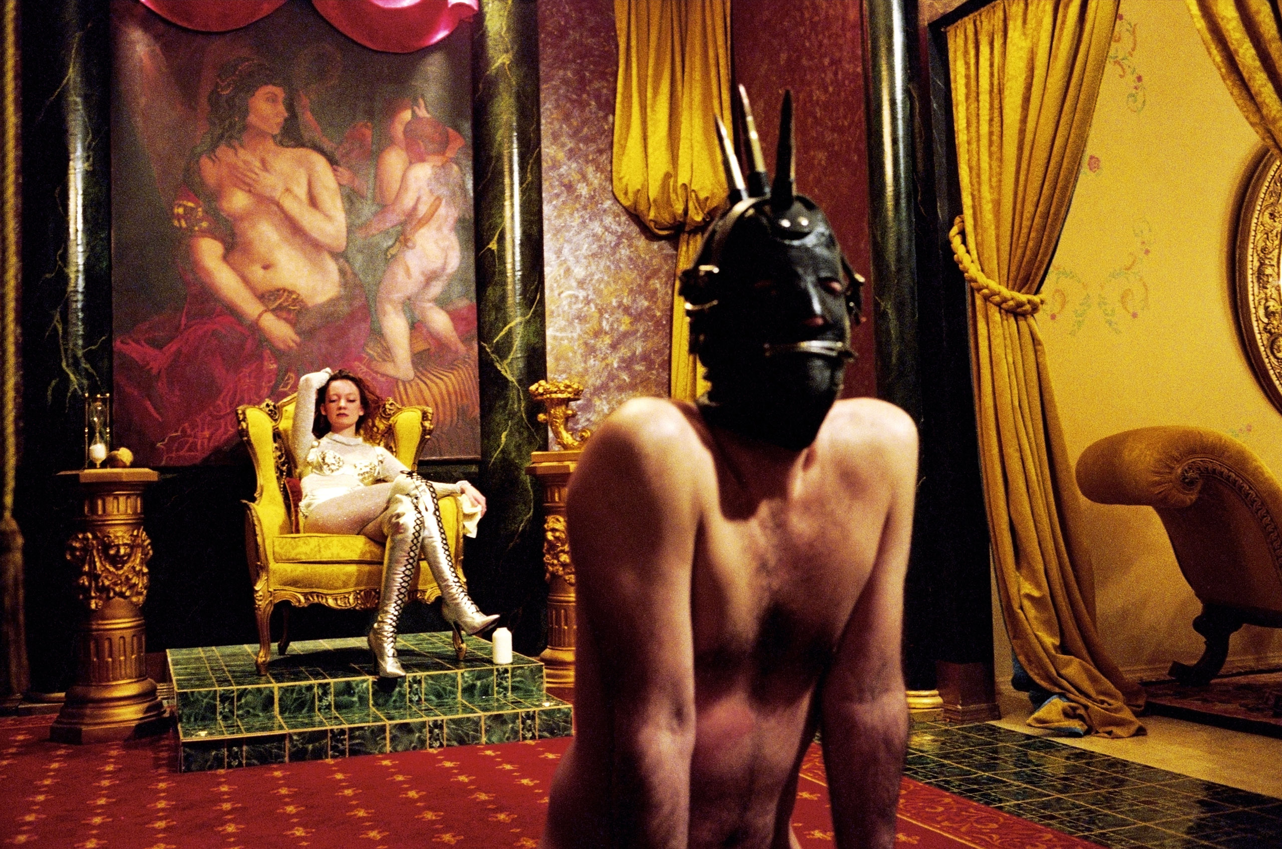 USA. New York City. 1995. Pandora's Box, Mistress Catherine after the Whipping I, The Versailles Room.