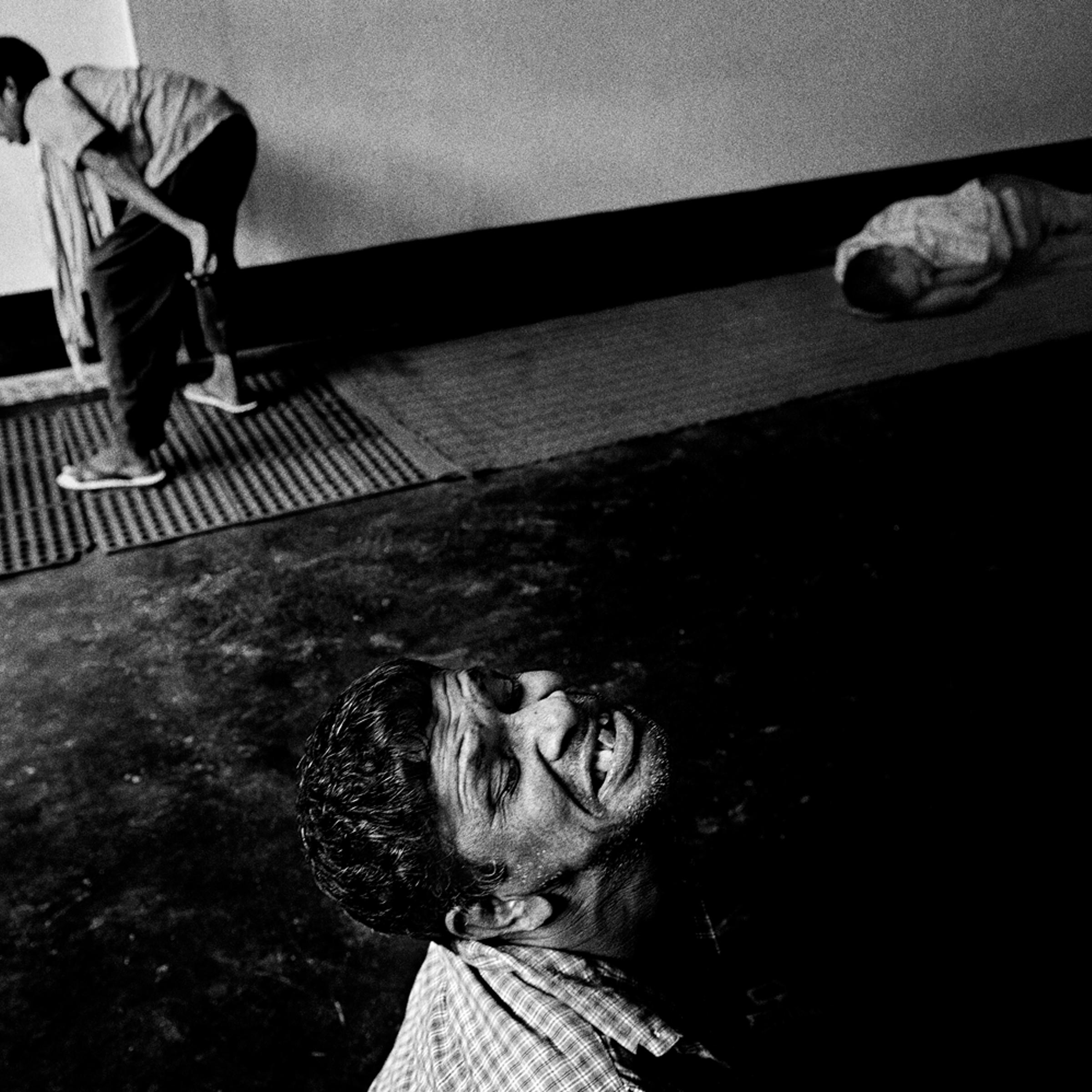 Patients suffering from suspected mental illness inside a center run by volunteers in Thodupuzha.