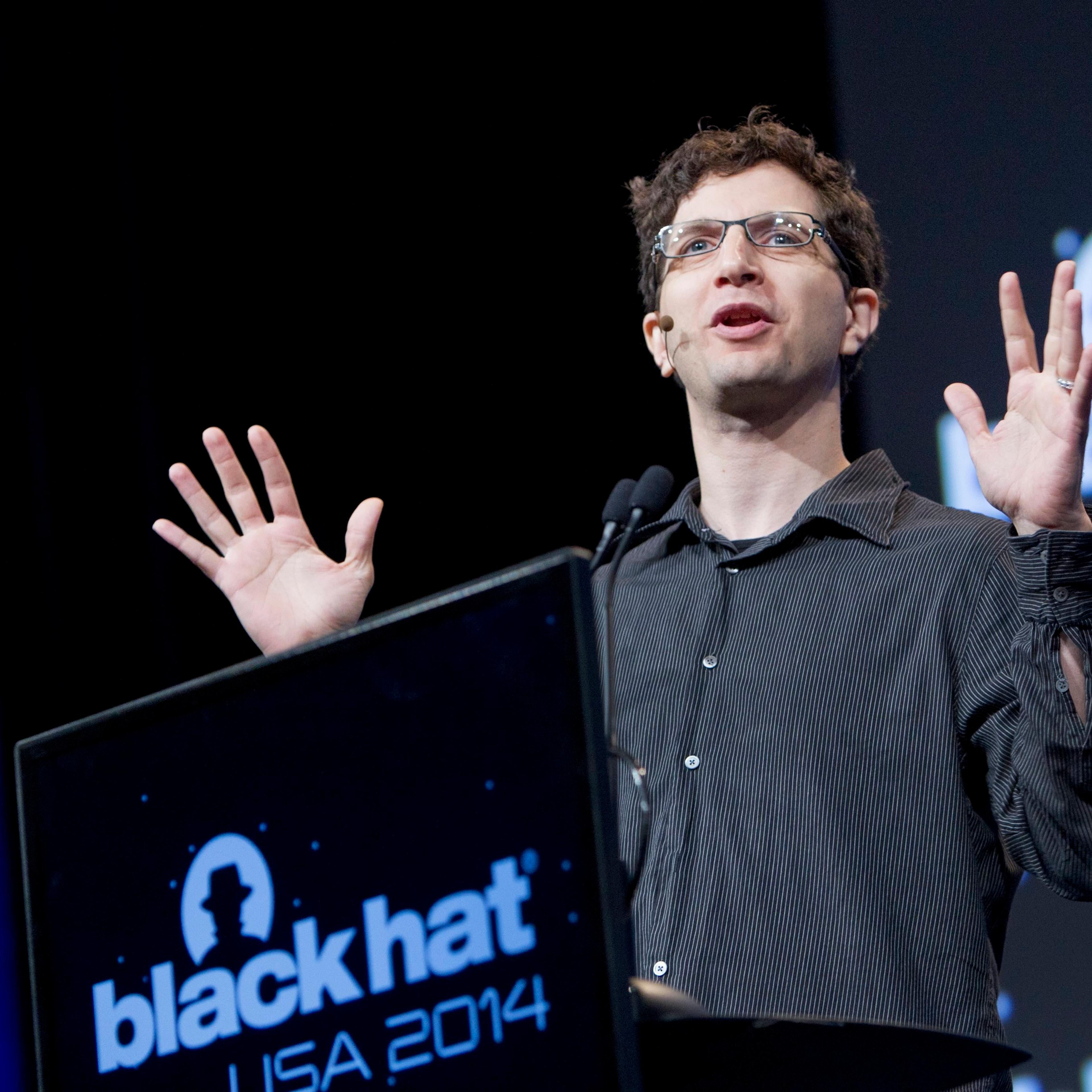Black Hat founder Jeff Moss speaks during the Black Hat USA 2014 hacker conference at the Mandalay Bay Convention Center in Las Vegas