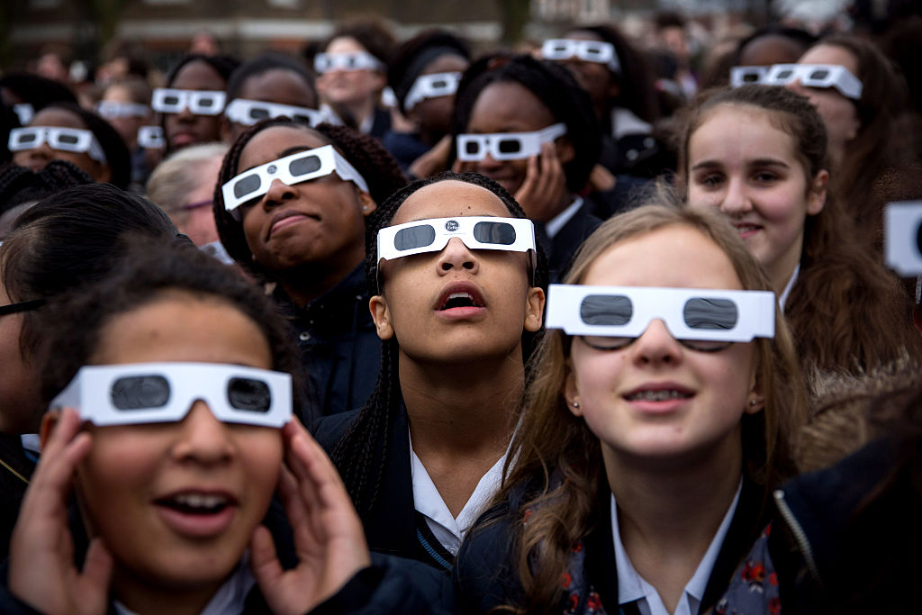 Rare Partial Solar Eclipse Is Viewed Around The UK
