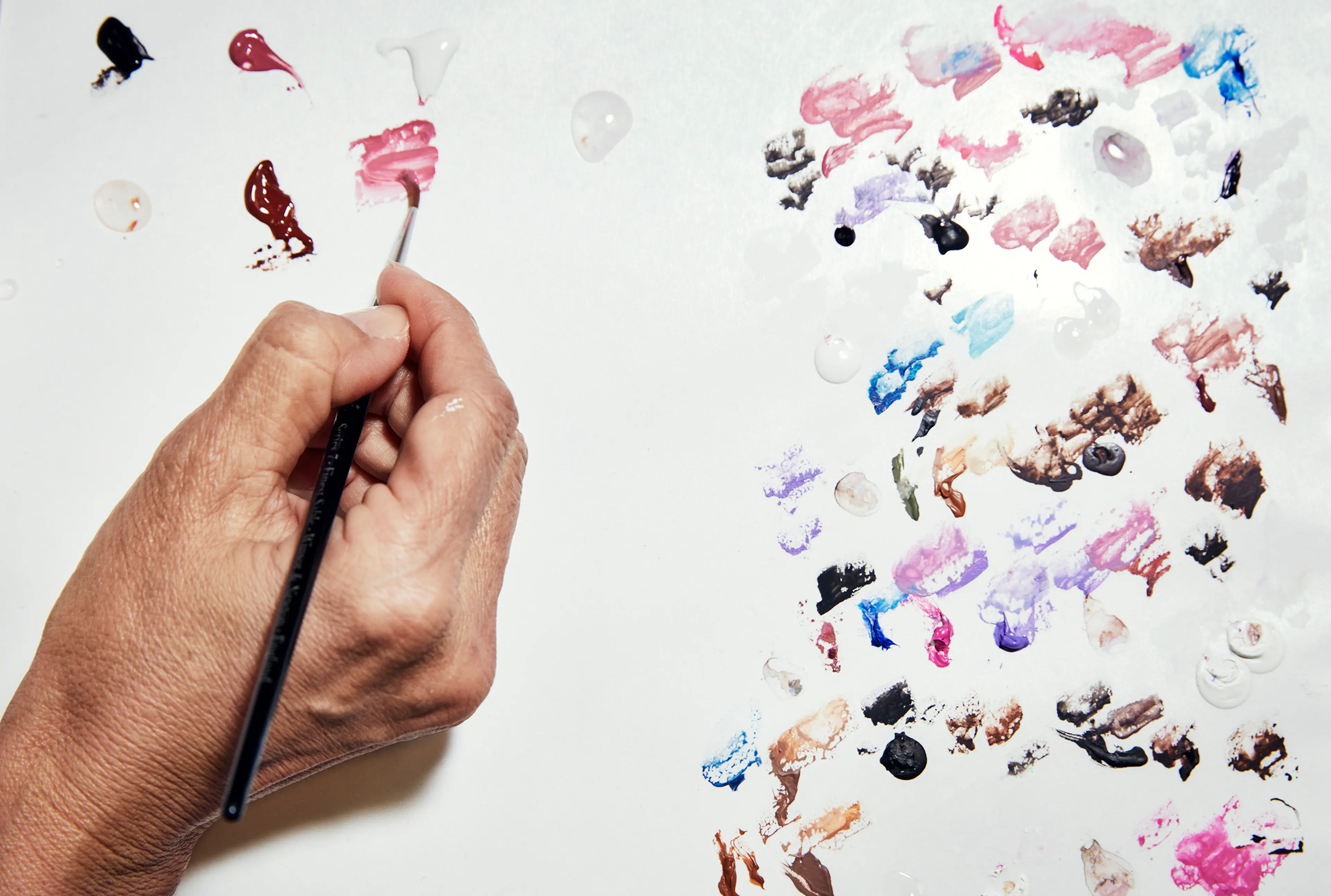 The painting palette used to create Barbie's lips.