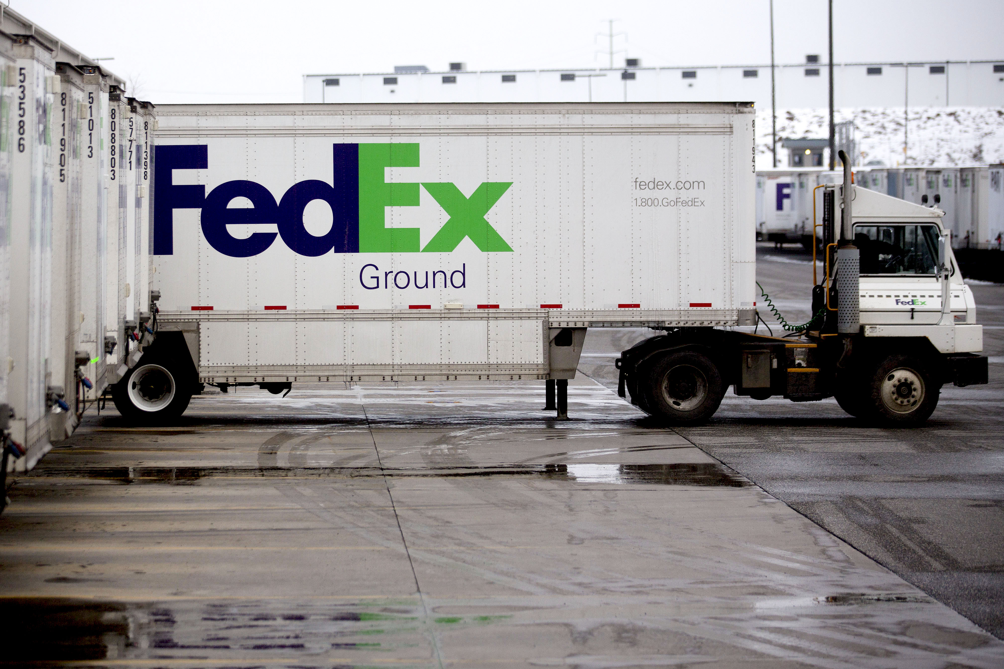 Operations At A FedEx Ground Facility Ahead Of Earnings