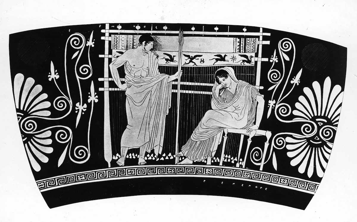 Fragment of intricate design depicting T