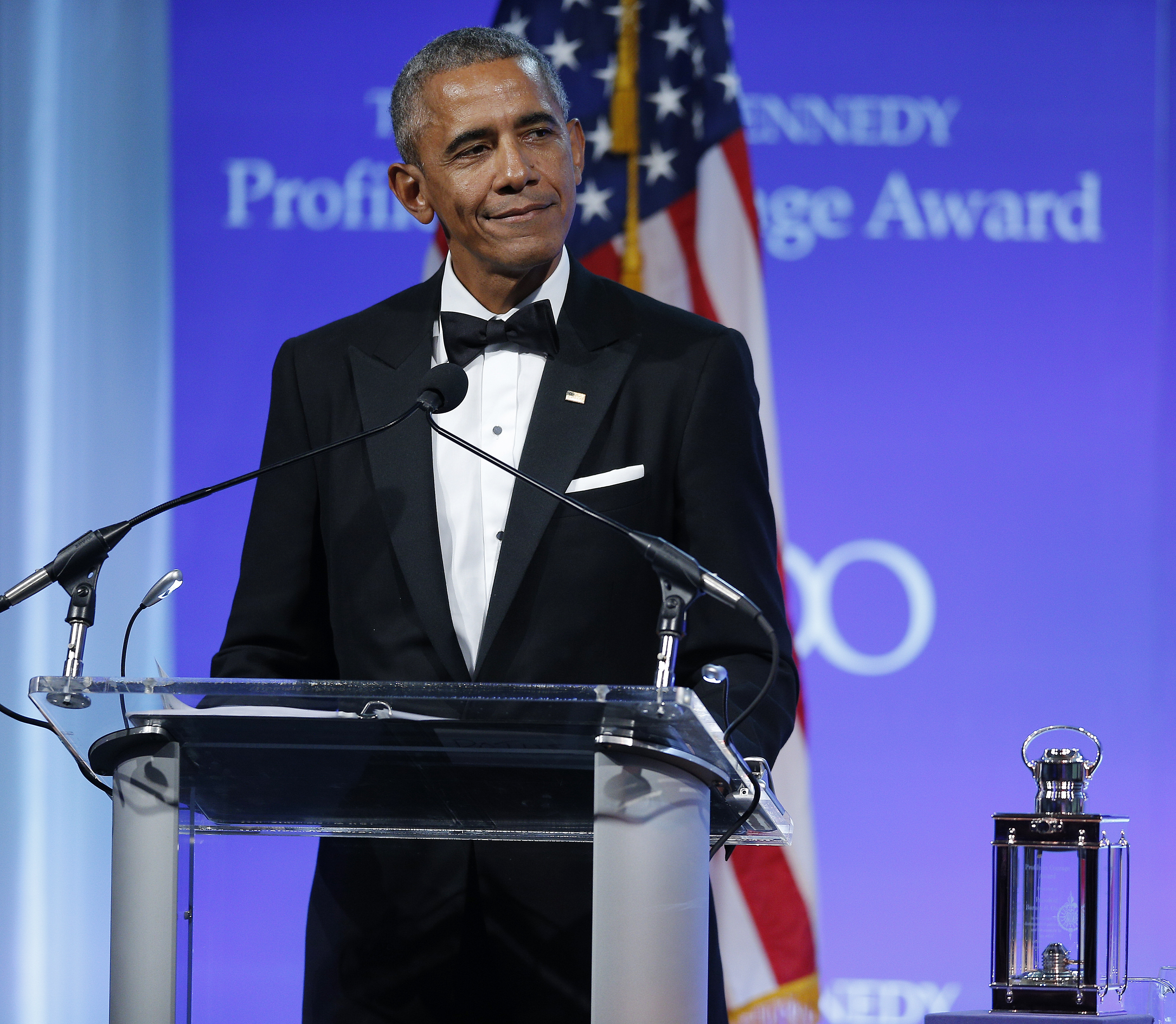 Barack Obama Receives Kennedy Profile In Courage Award
