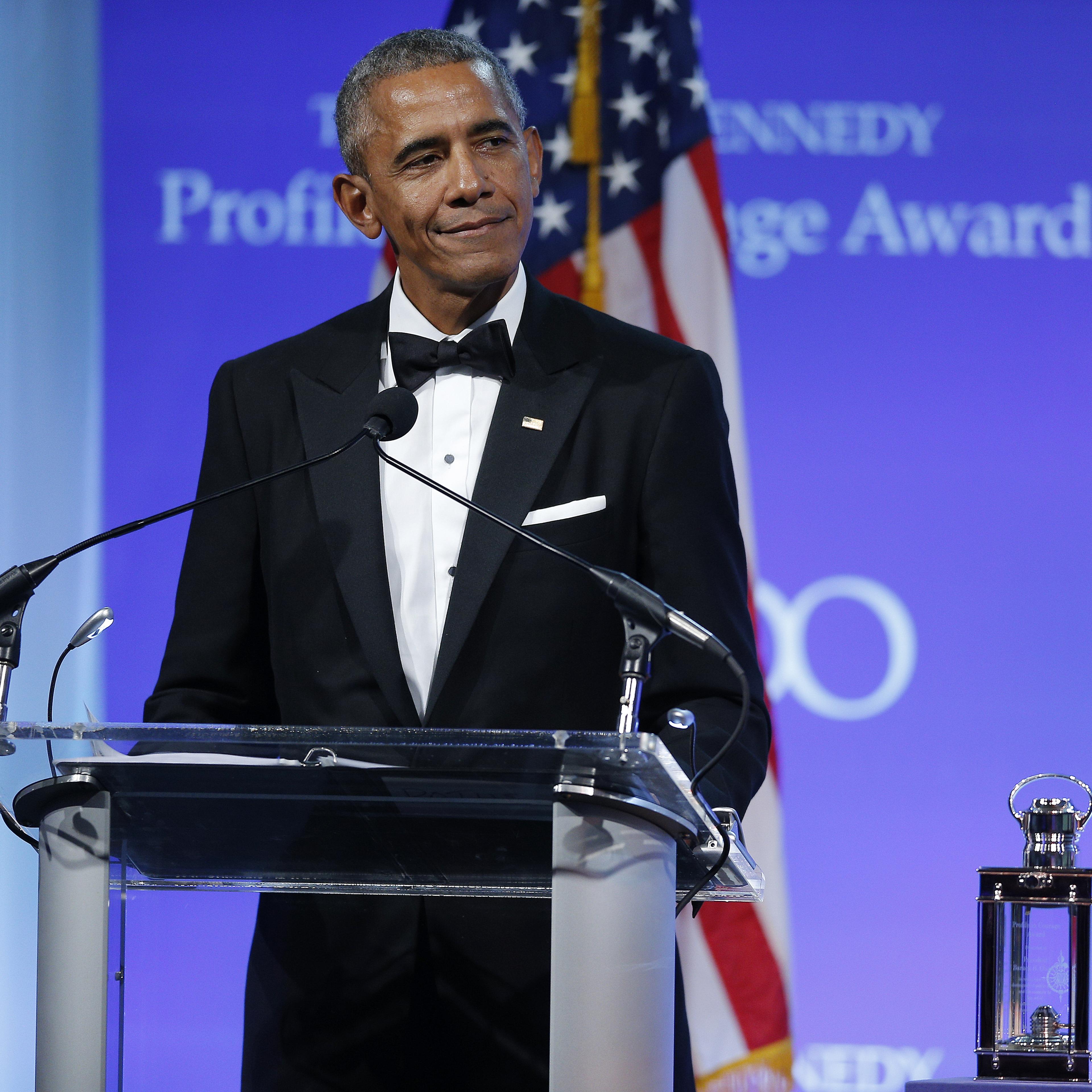 Barack Obama Receives Kennedy Profile In Courage Award