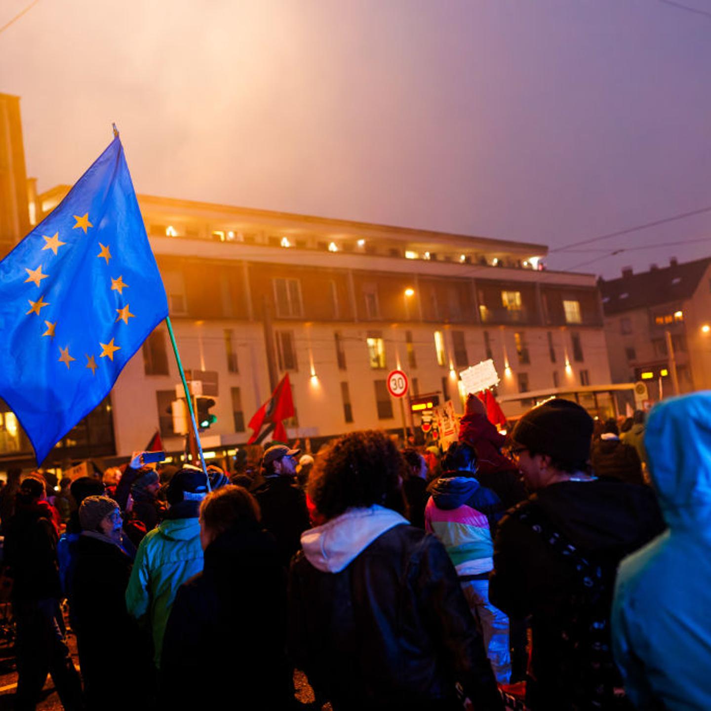 Demonstration against AfD event