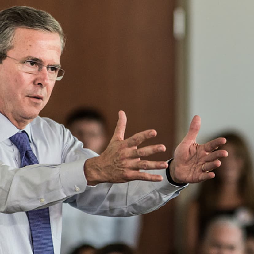 Republican presidential candidate and former Florida Gov. Jeb Bush answers questions from employees of Nephron Pharmaceutical Company June 29, 2015 in West Columbia, South Carolina.