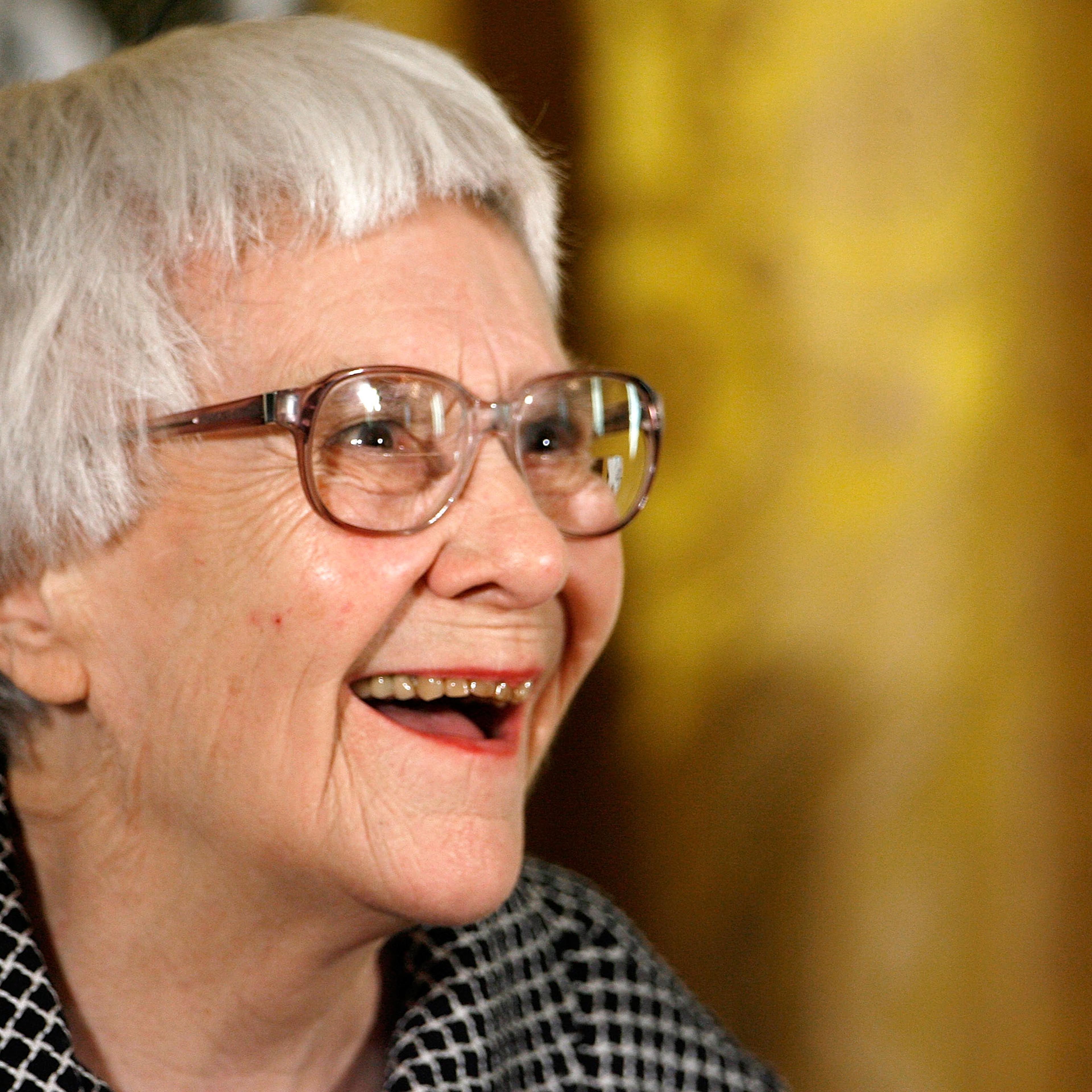Pulitzer Prize winner and To Kill A Mockingbird author Harper Lee smiles before receiving the 2007 Presidential Medal of Freedom at the White House on Nov. 5, 2007 in Washington, DC.