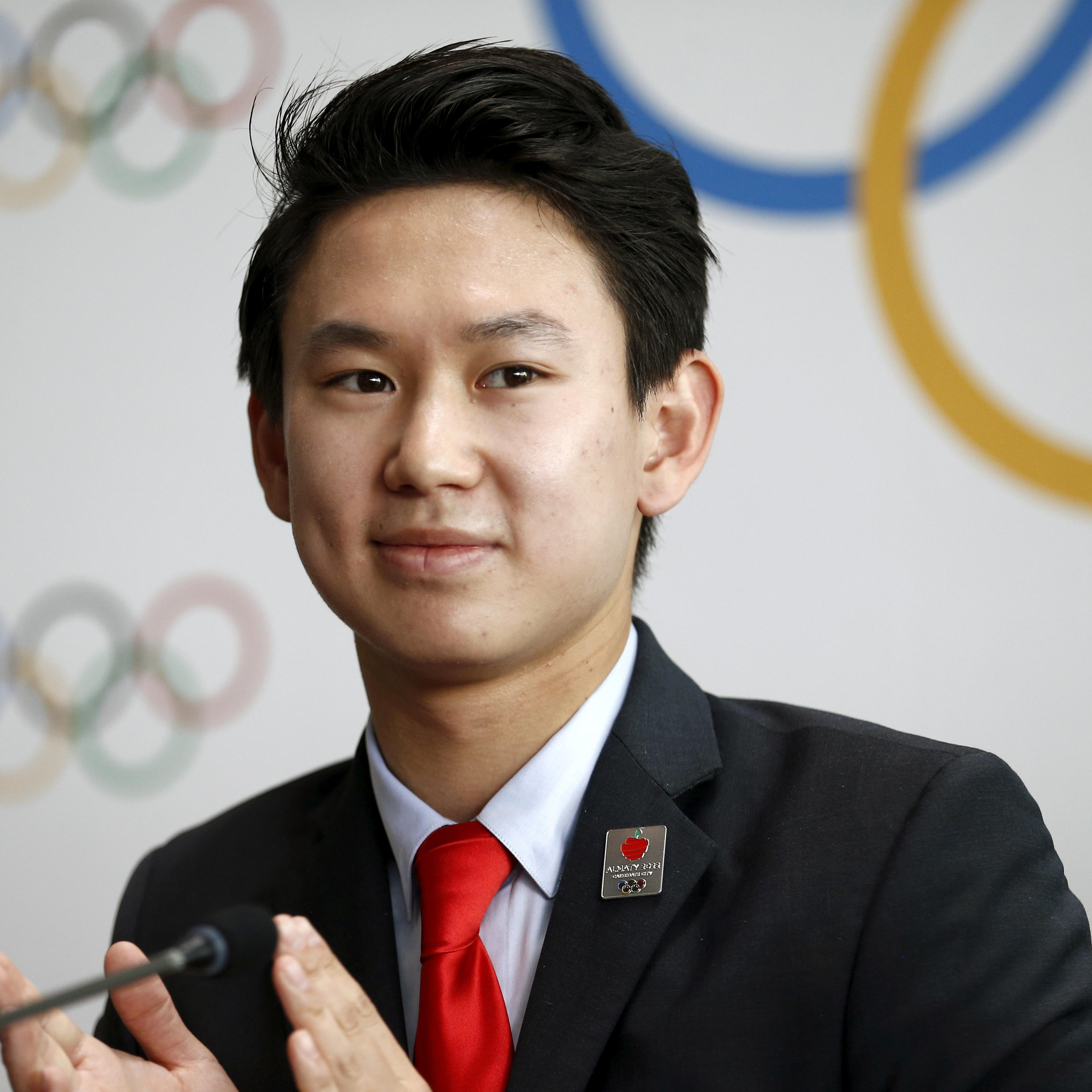 FILE PHOTO: Denis Ten of Kazakhstan attends a news conference after the briefing for IOC members by the 2022 Winter Olympic Games candidate city of Almaty in Lausanne