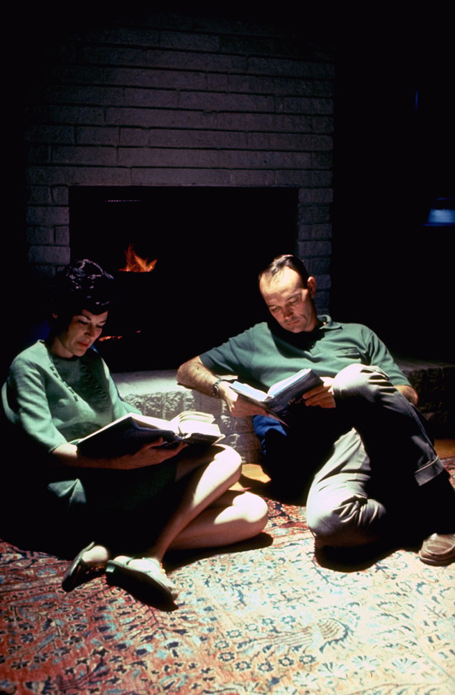 Michael Collins and his wife Pat at home, 1969.