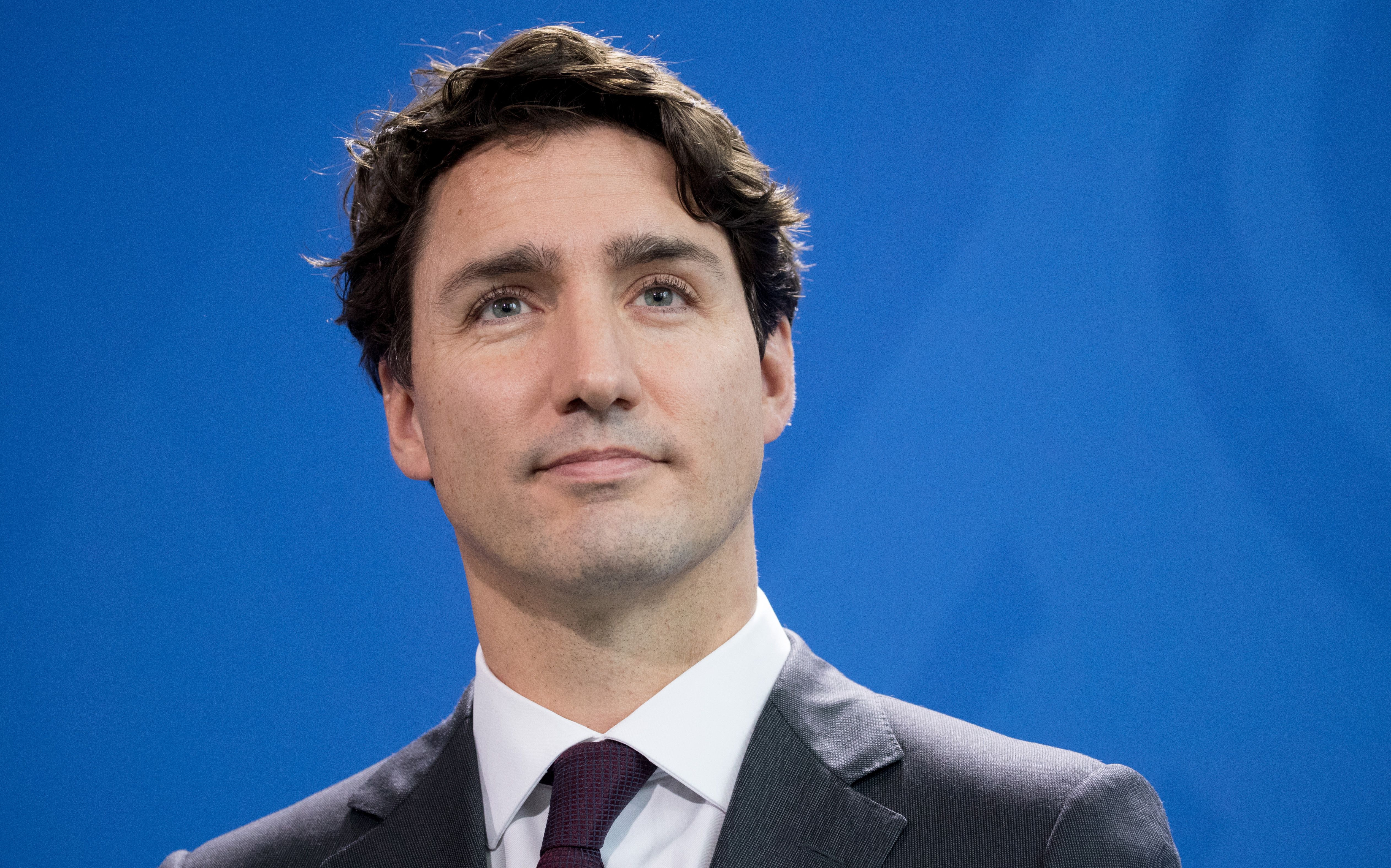 Canadian prime minister Justin Trudeau attends a joint press conference with the German Chancellor on Feb. 17, 2017 in Berlin.