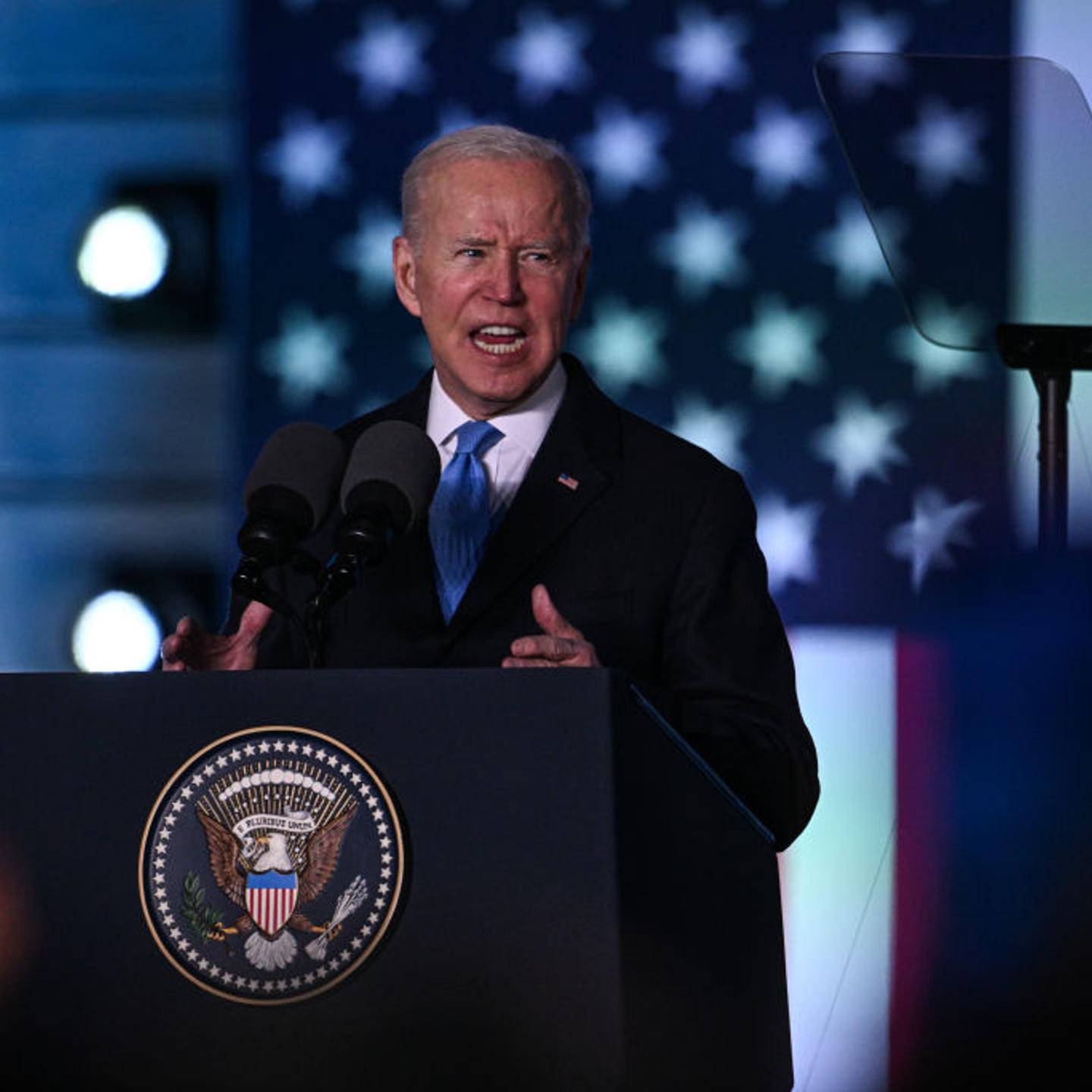 US President Biden Delivers Speech On Russia's Invasion Of Ukraine