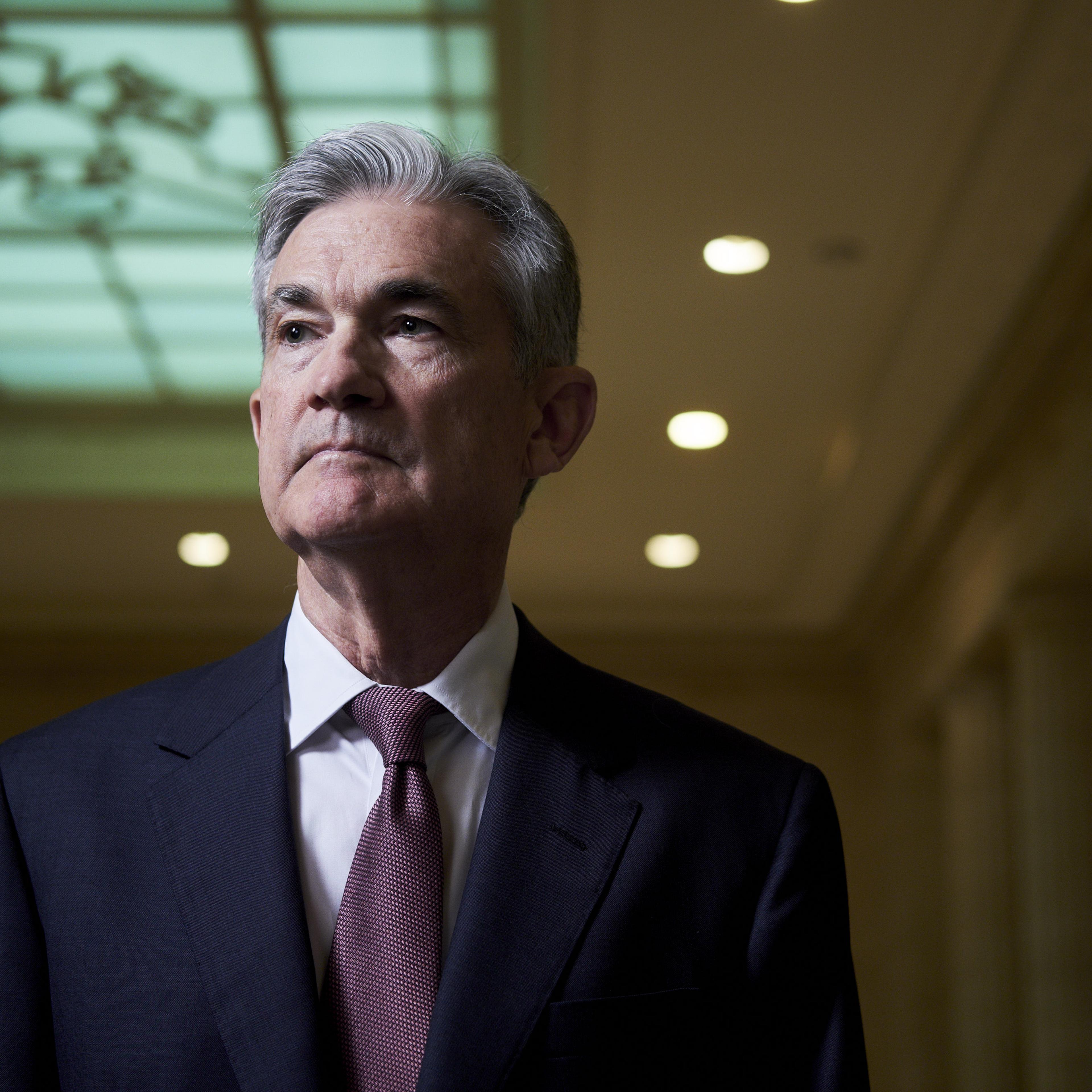 Jay Powell, governor of the U.S. Federal Reserve, stands for a photograph at the board's headquarters in Washington, D.C.