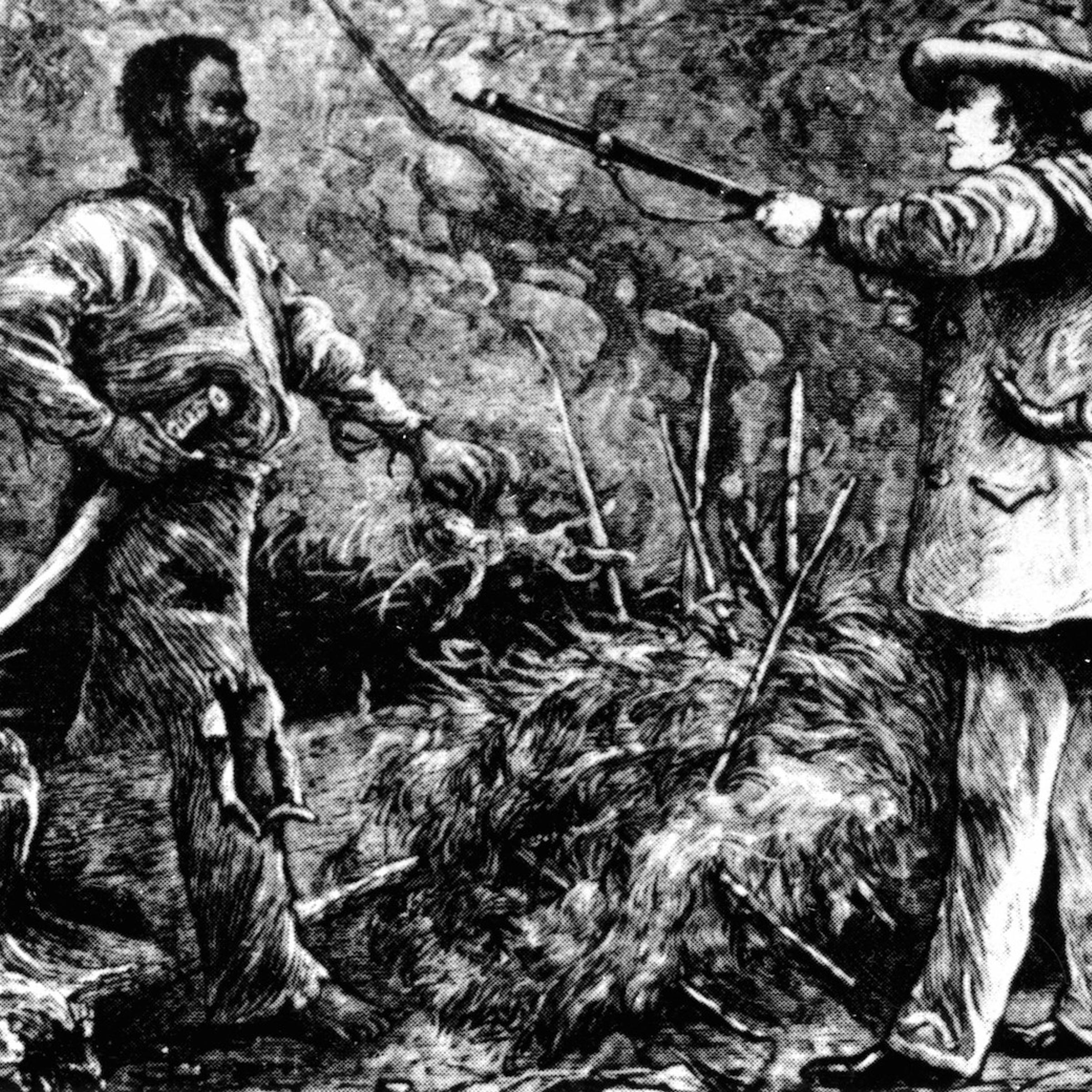The discovery of Nat Turner following the failure of his rebellion