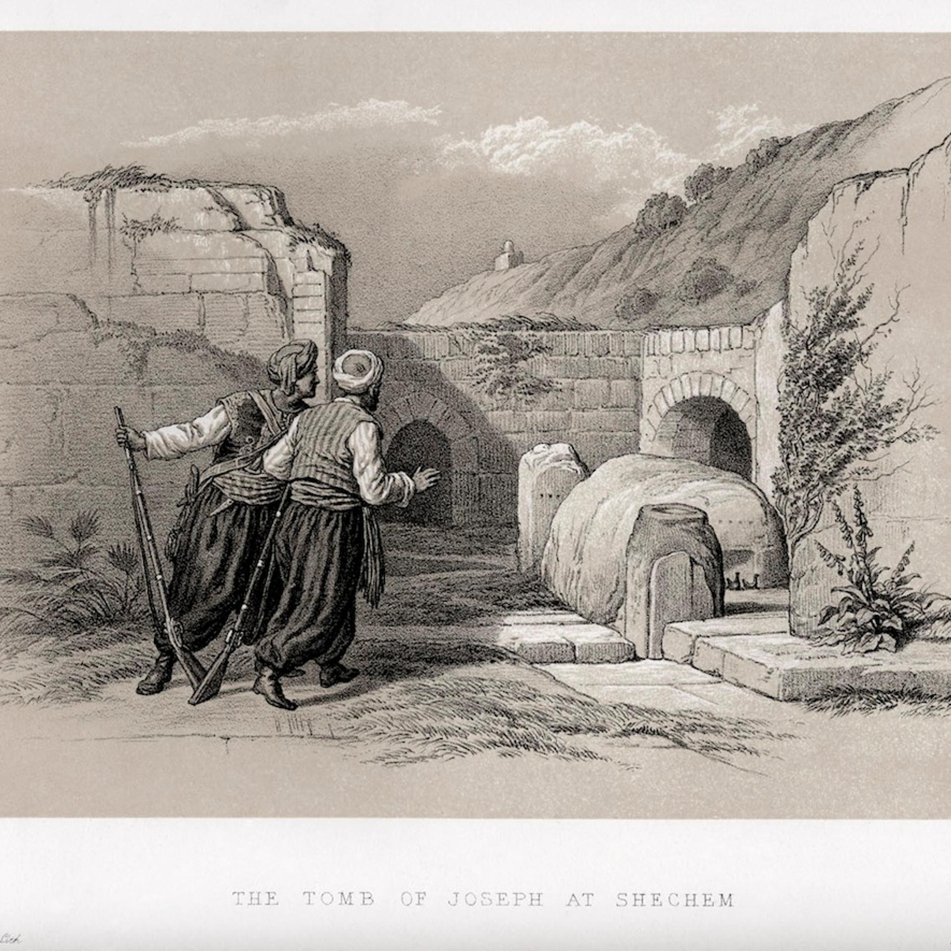 The tomb of Joseph at Shechem. By David Roberts.