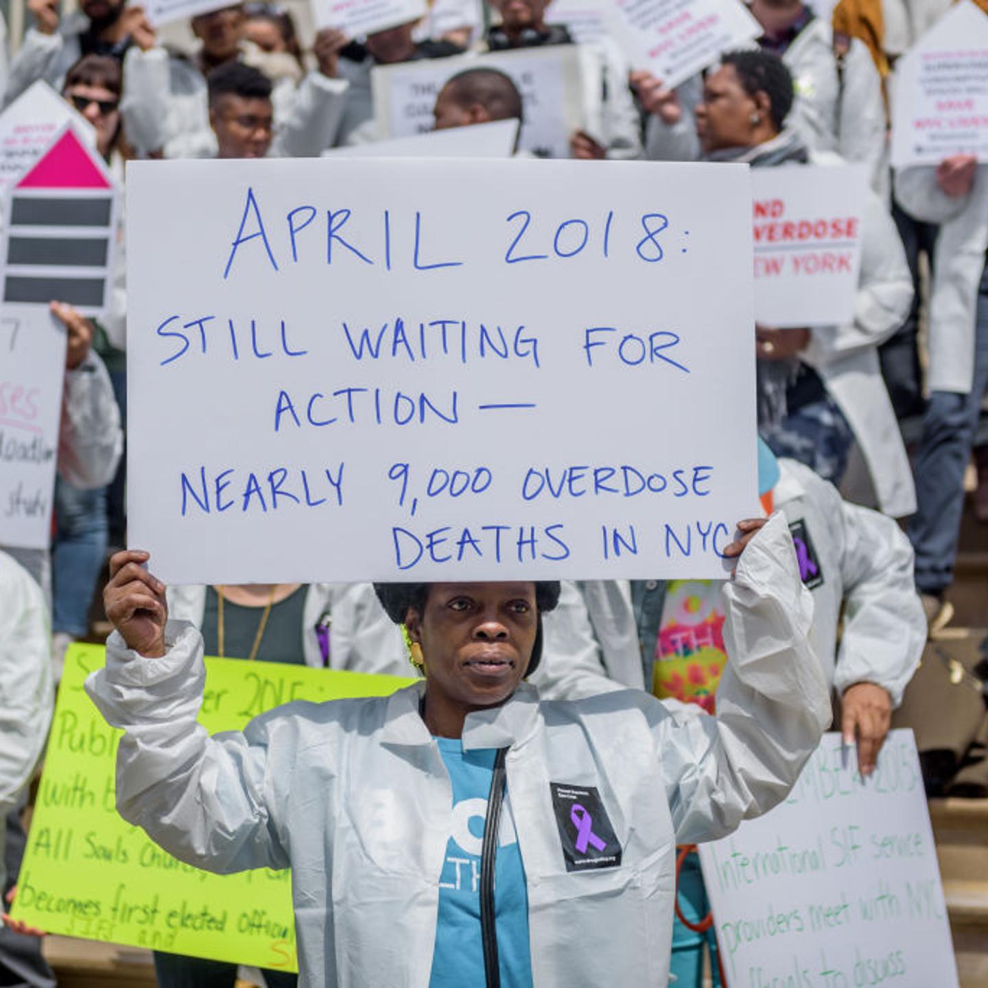Opioid crisis protestors