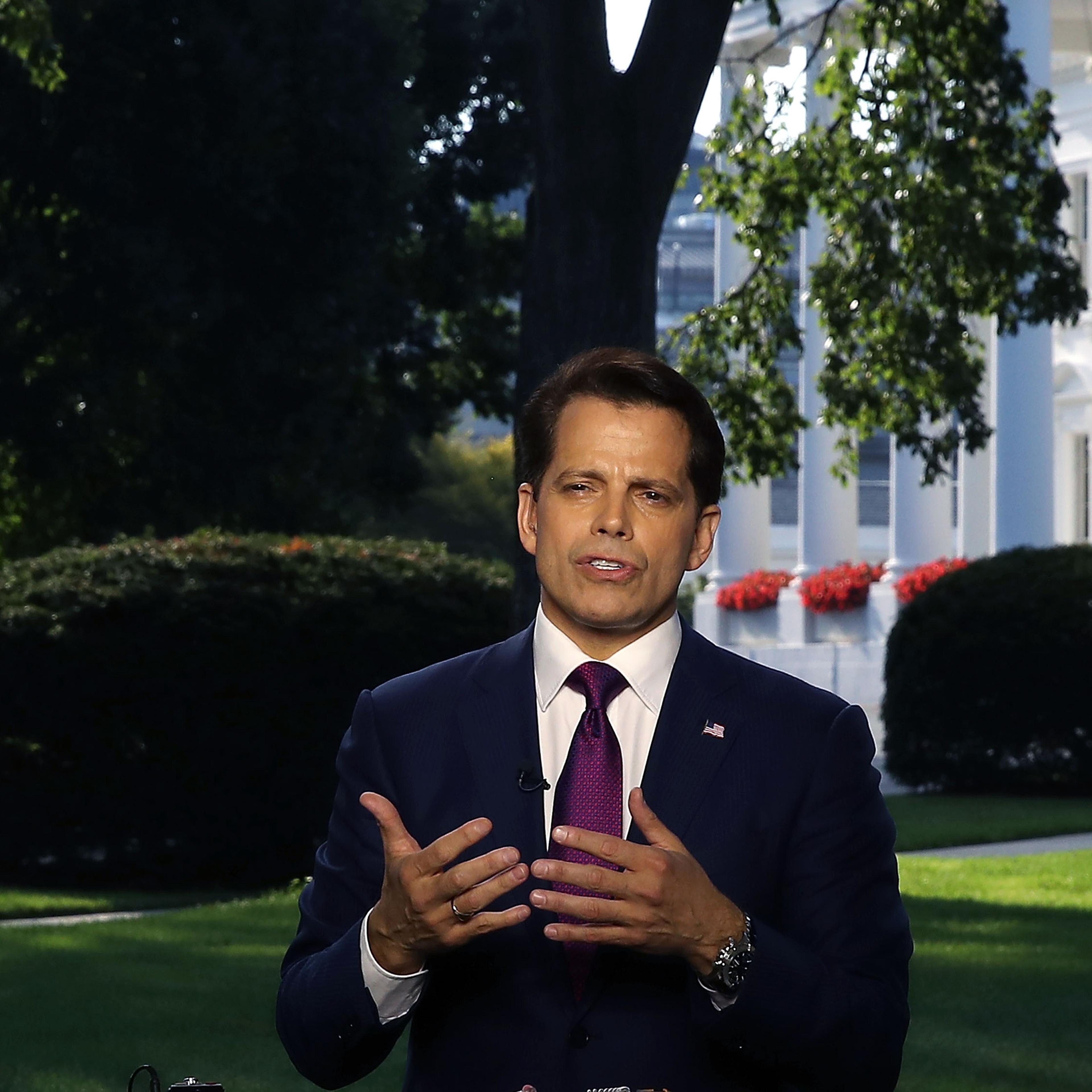 White House Communications Director Anthony Scaramucci Interviewed By Television Reporter At The White House