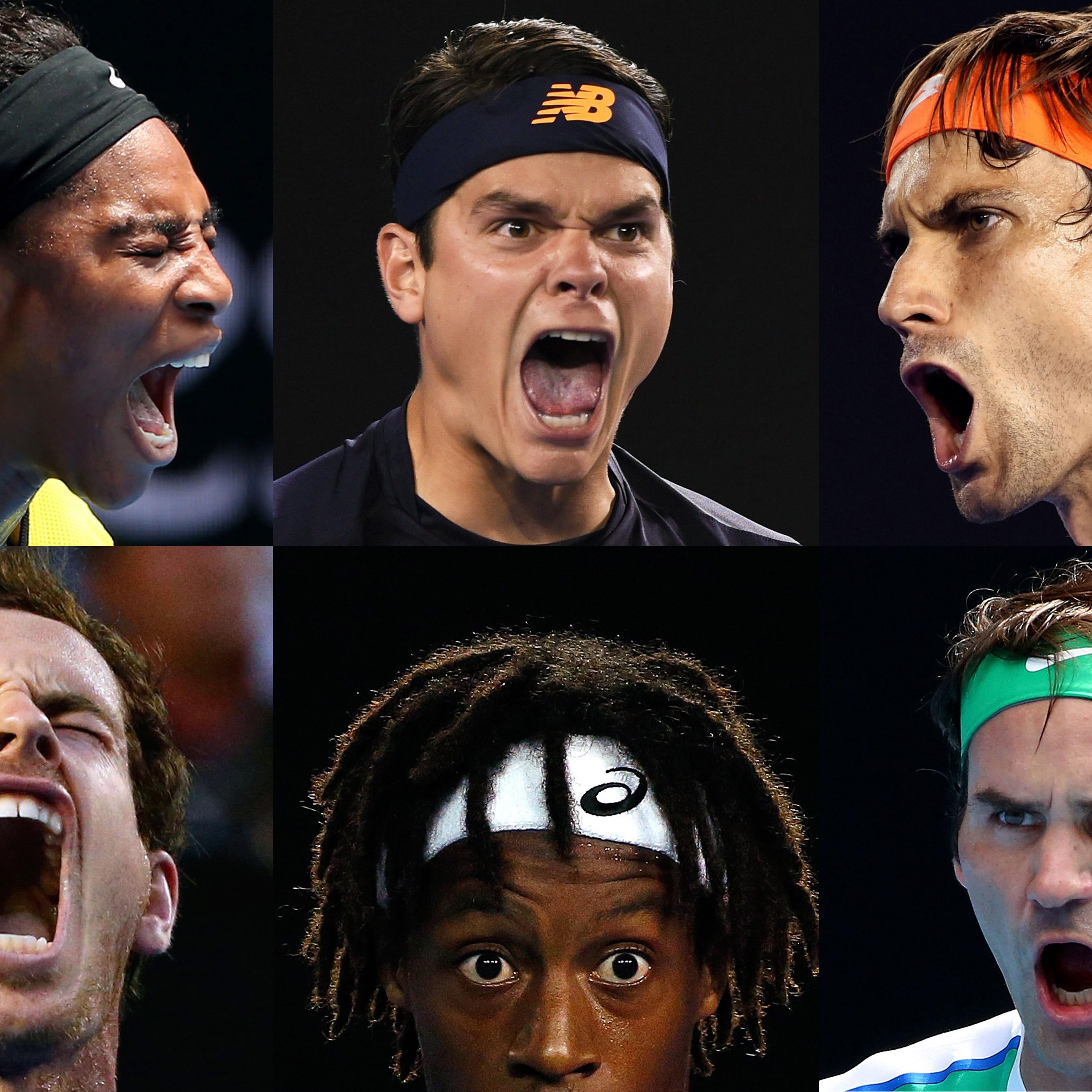 The most intense faces of the 2016 Australian Open tennis tournament.