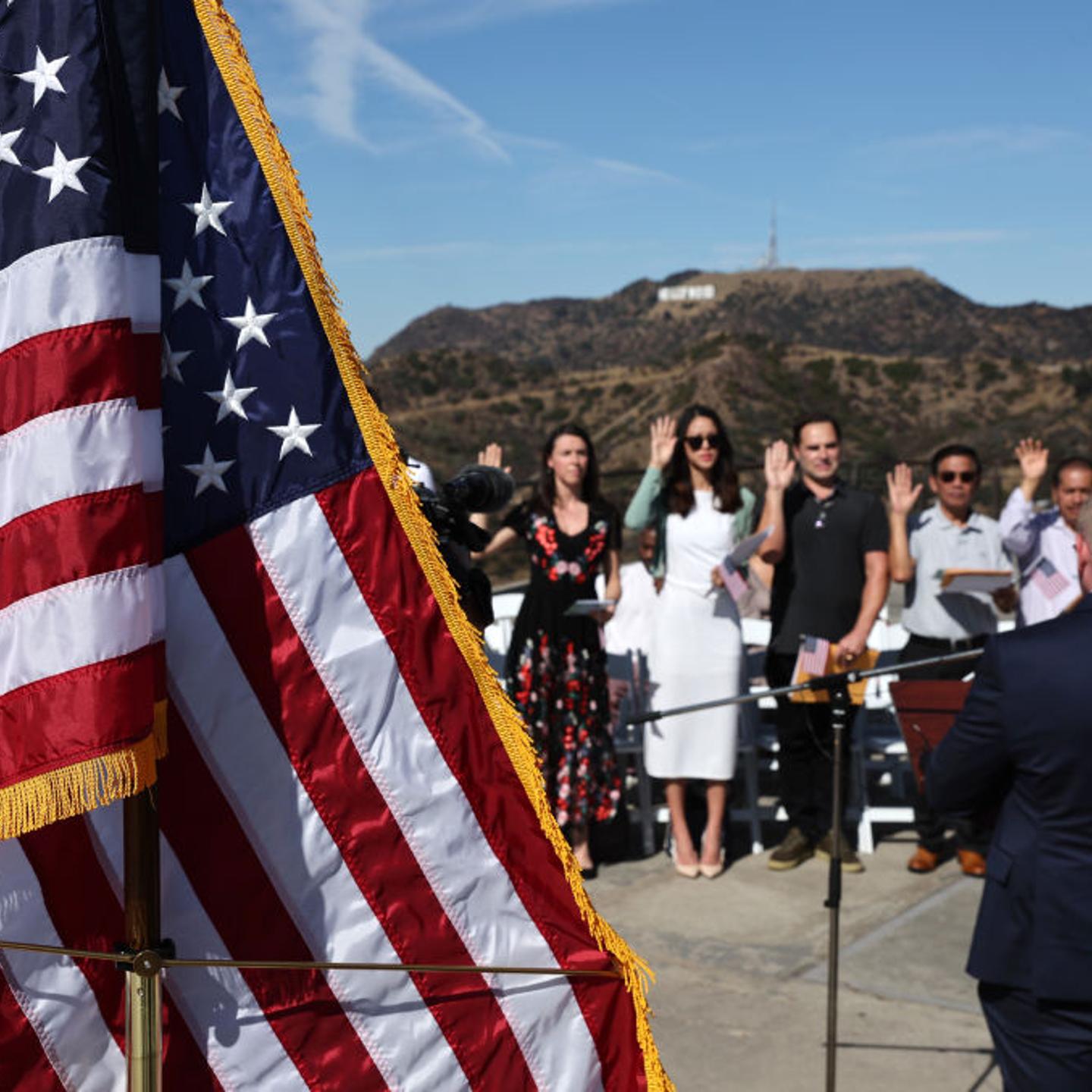 Naturalization Ceremony Held At Griffith Observatory For 10 New U.S. Citizens