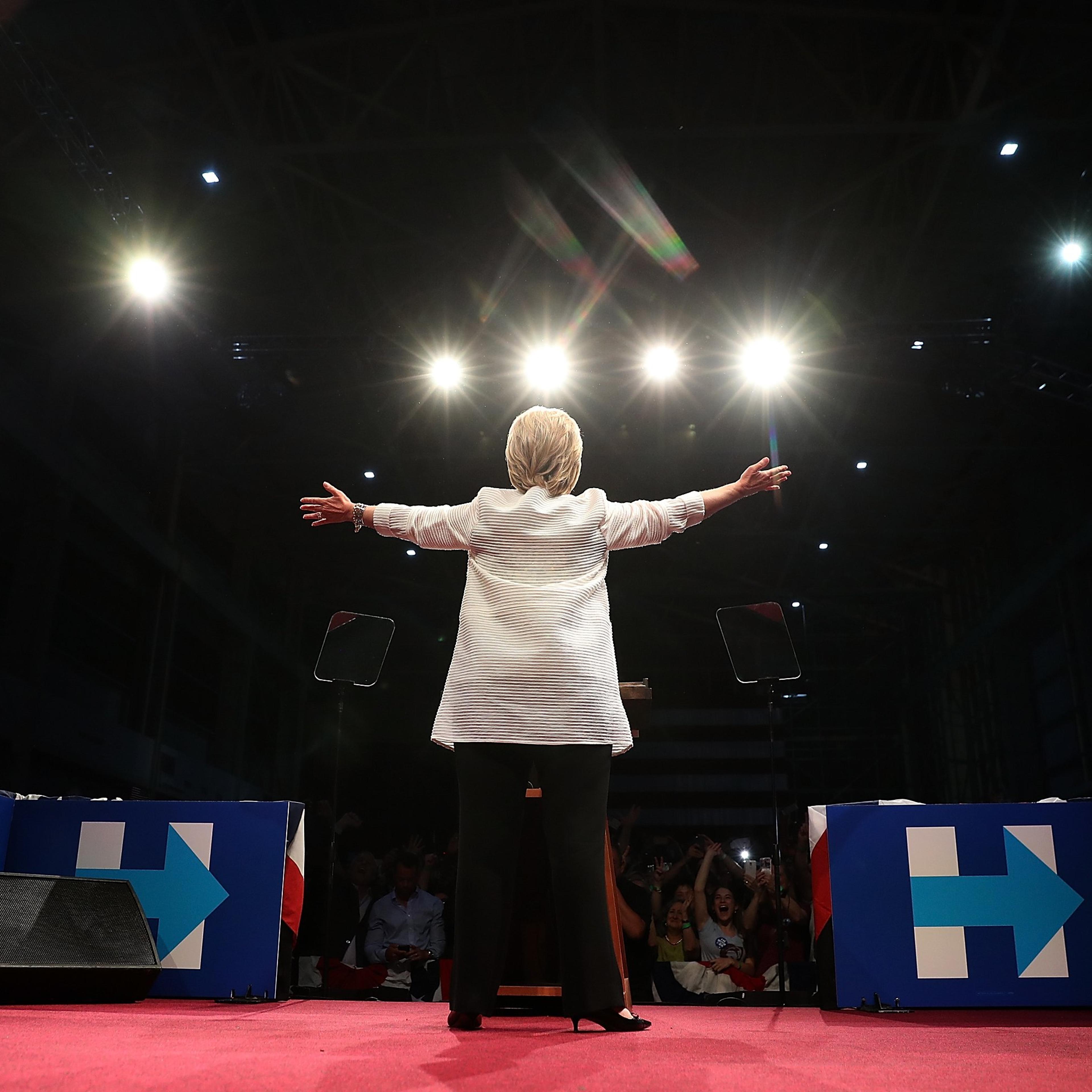 Hillary Clinton Holds Primary Night Event In Brooklyn, New York