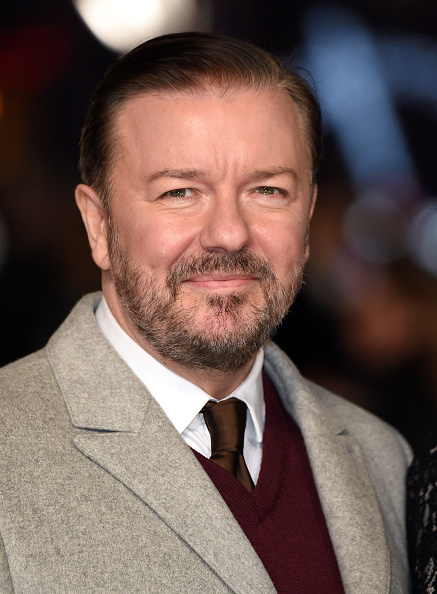 Ricky Gervais at the UK Premiere of "Night At The Museum: Secret Of The Tomb" in London on Dec. 15, 2014.