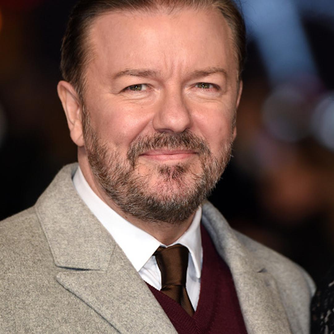 Ricky Gervais at the UK Premiere of "Night At The Museum: Secret Of The Tomb" in London on Dec. 15, 2014.