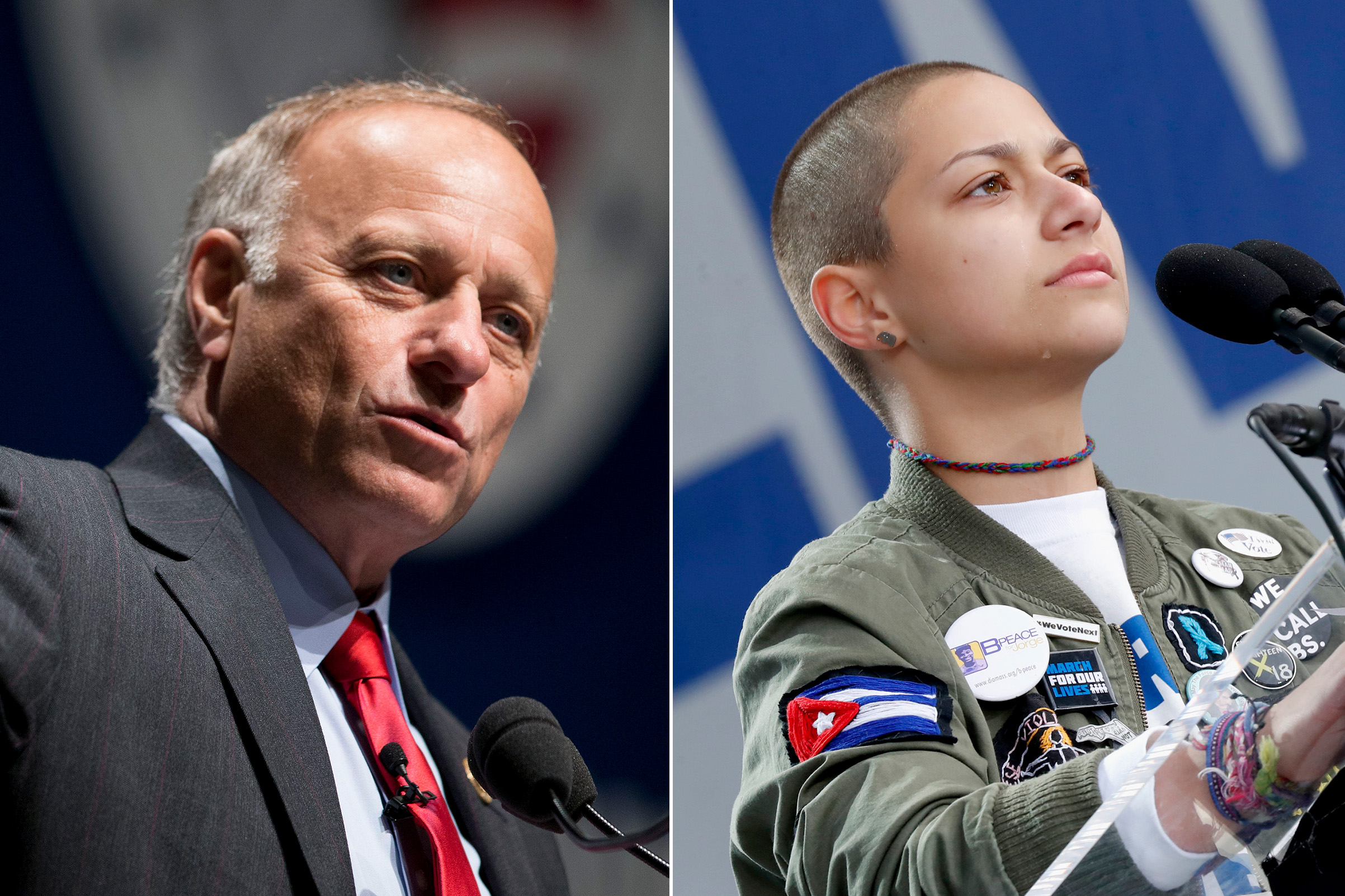 Congressman Steve King and Parkland survivor Emma Gonze