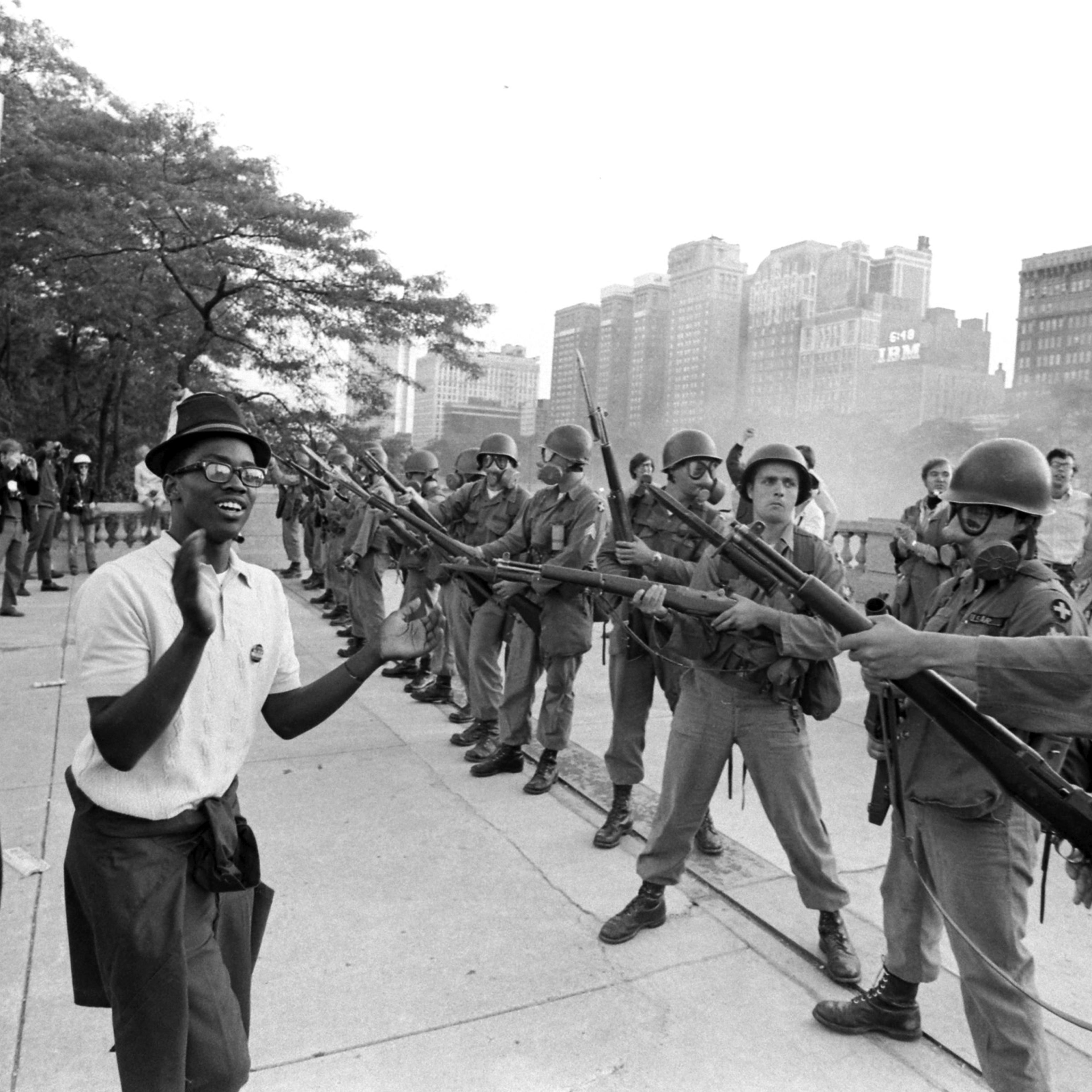Protests at the Democratic Convention in Chicago, July 1968.