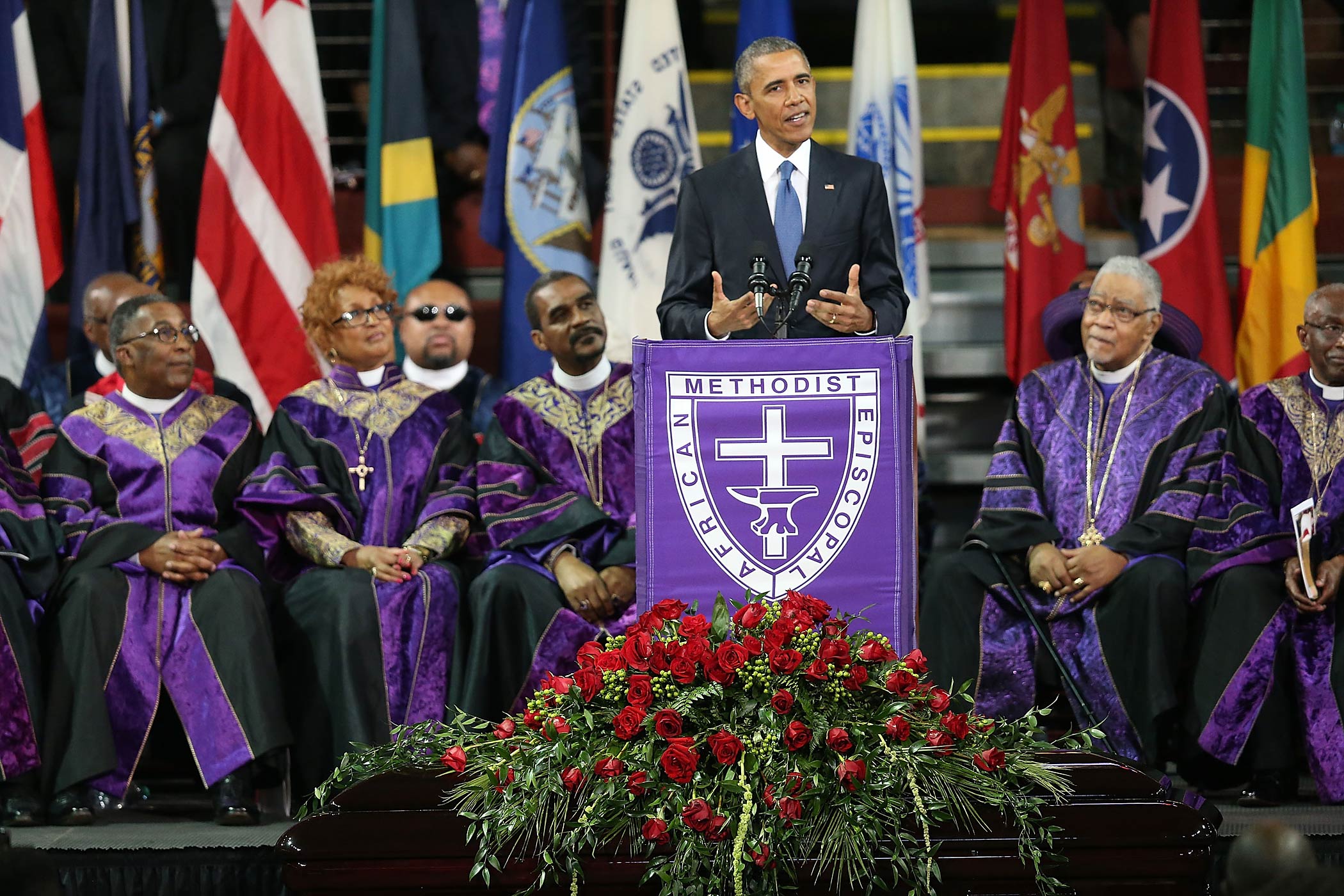 President Obama Joins Mourners At Funeral Of Rev. Clementa Pinckney