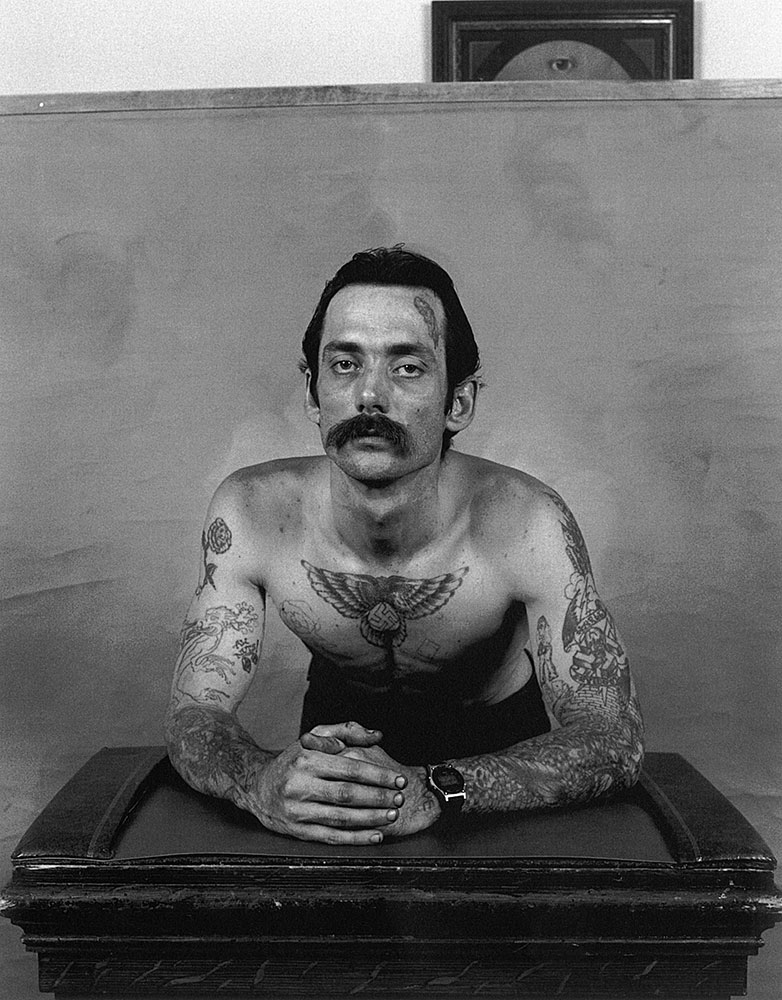 <i>Man with Swastika Tattoo on His Chest</i><br>
Paradise, California