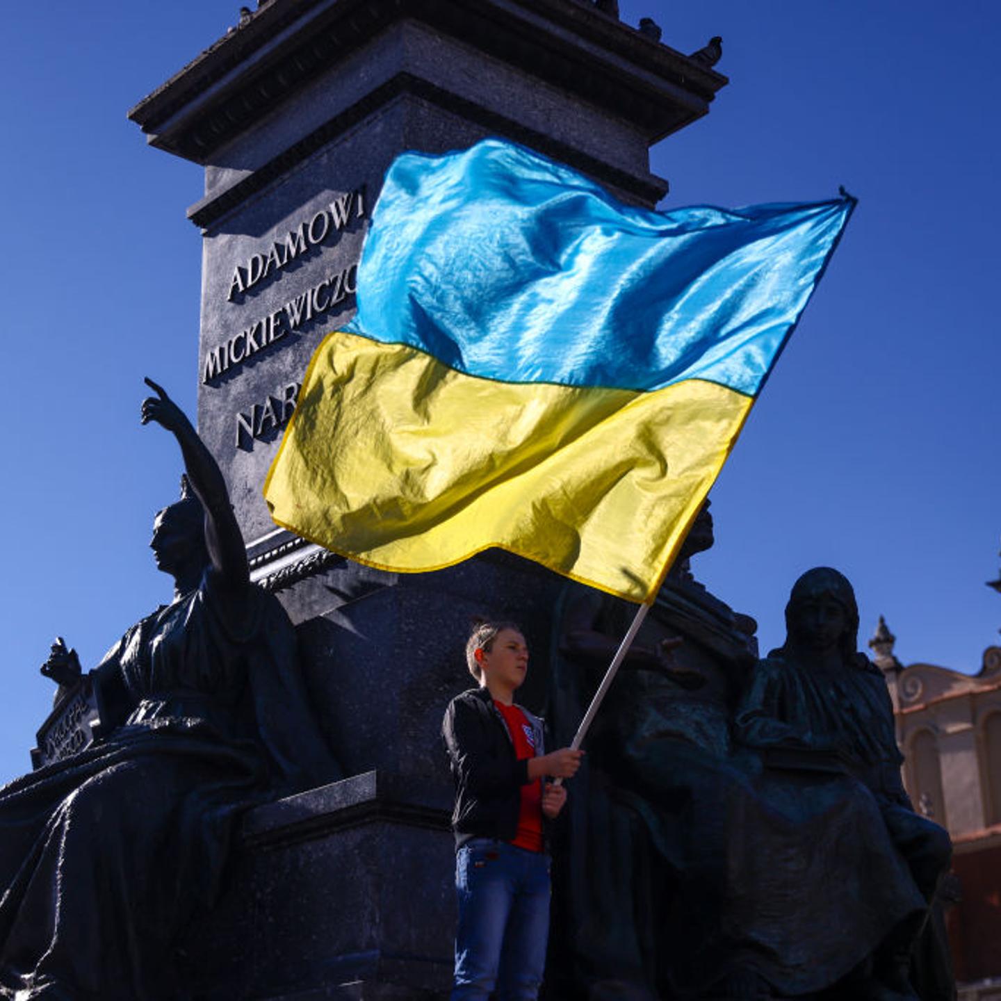Solidarity With Ukraine Protest In Poland After Russian Missile Assault