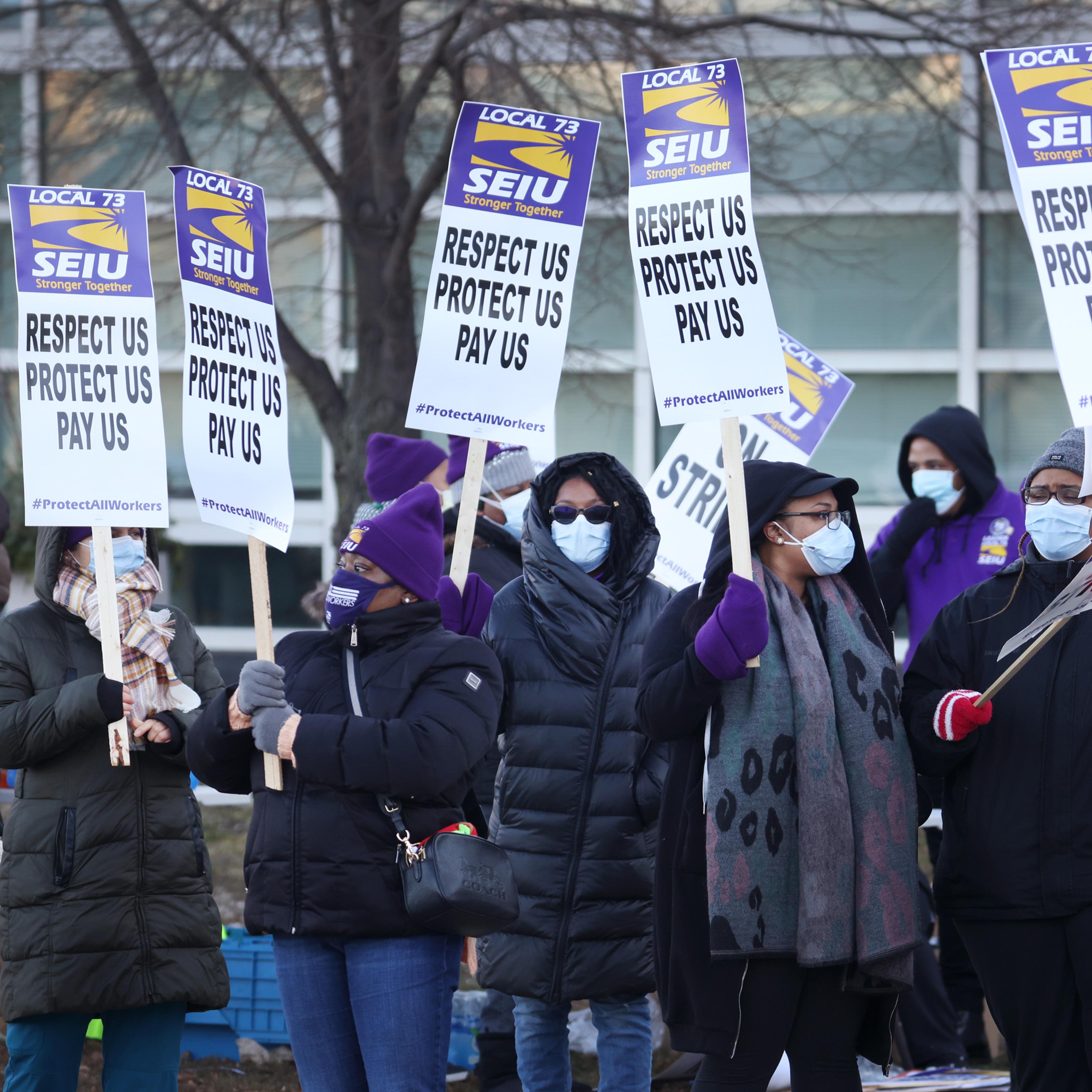 Cook County Essential Workers Hold One-Day Strike In Chicago