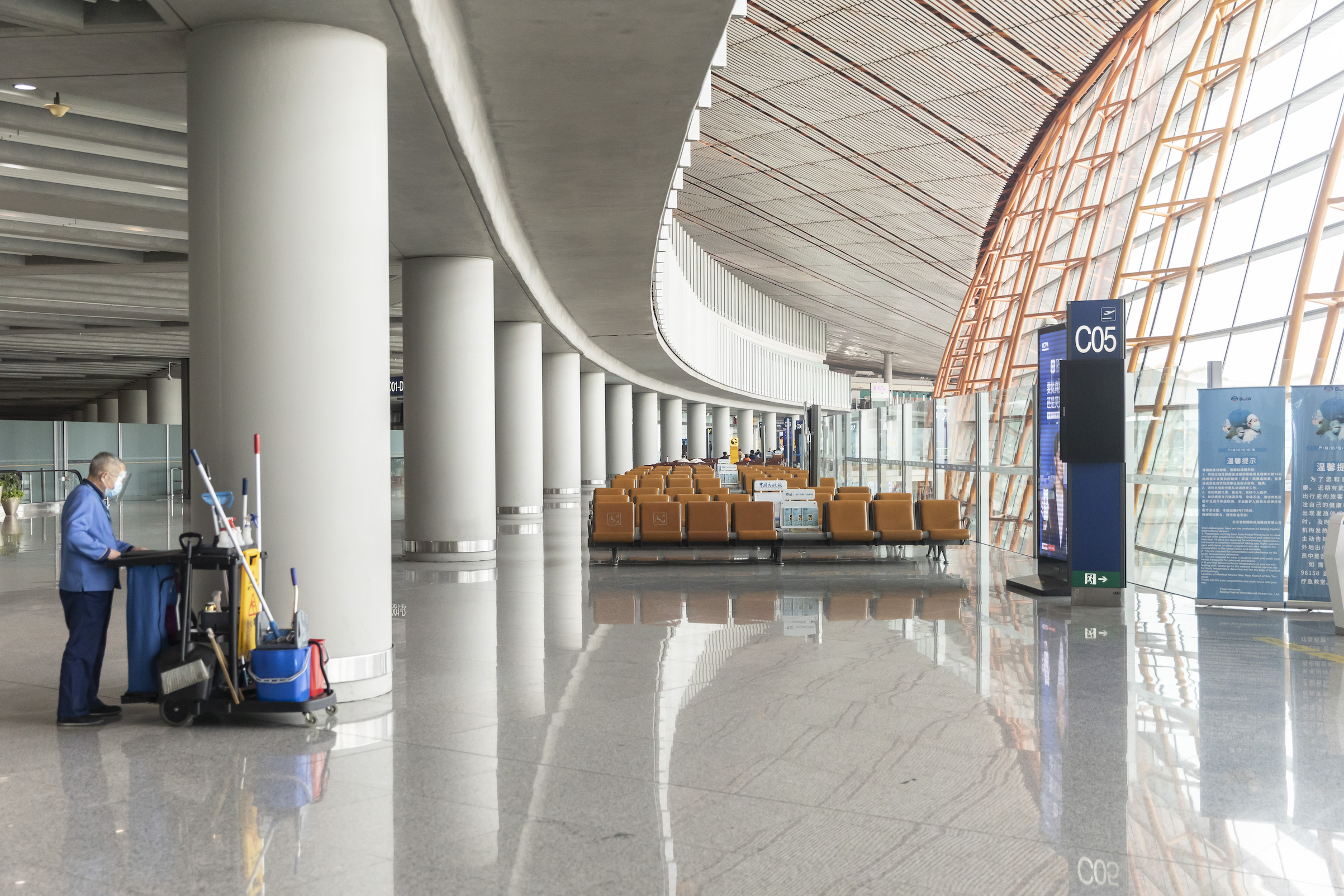 Inside Capital International Airport as China Plans to Make¬†Beijing¬†Flyers Stop in Transit for Virus Tests