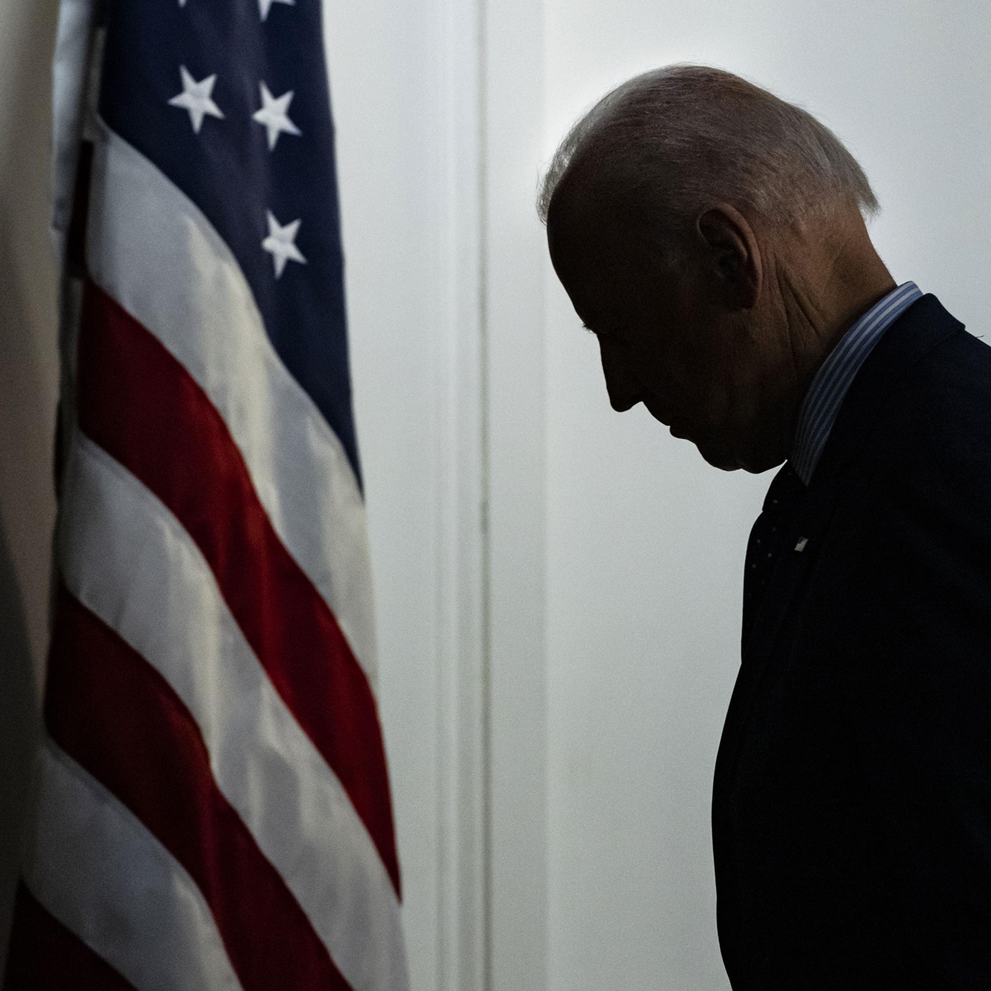 President Joe Biden departs after speaking in the Eisenhower Executive Office Building in Washington on June 2, 2021.