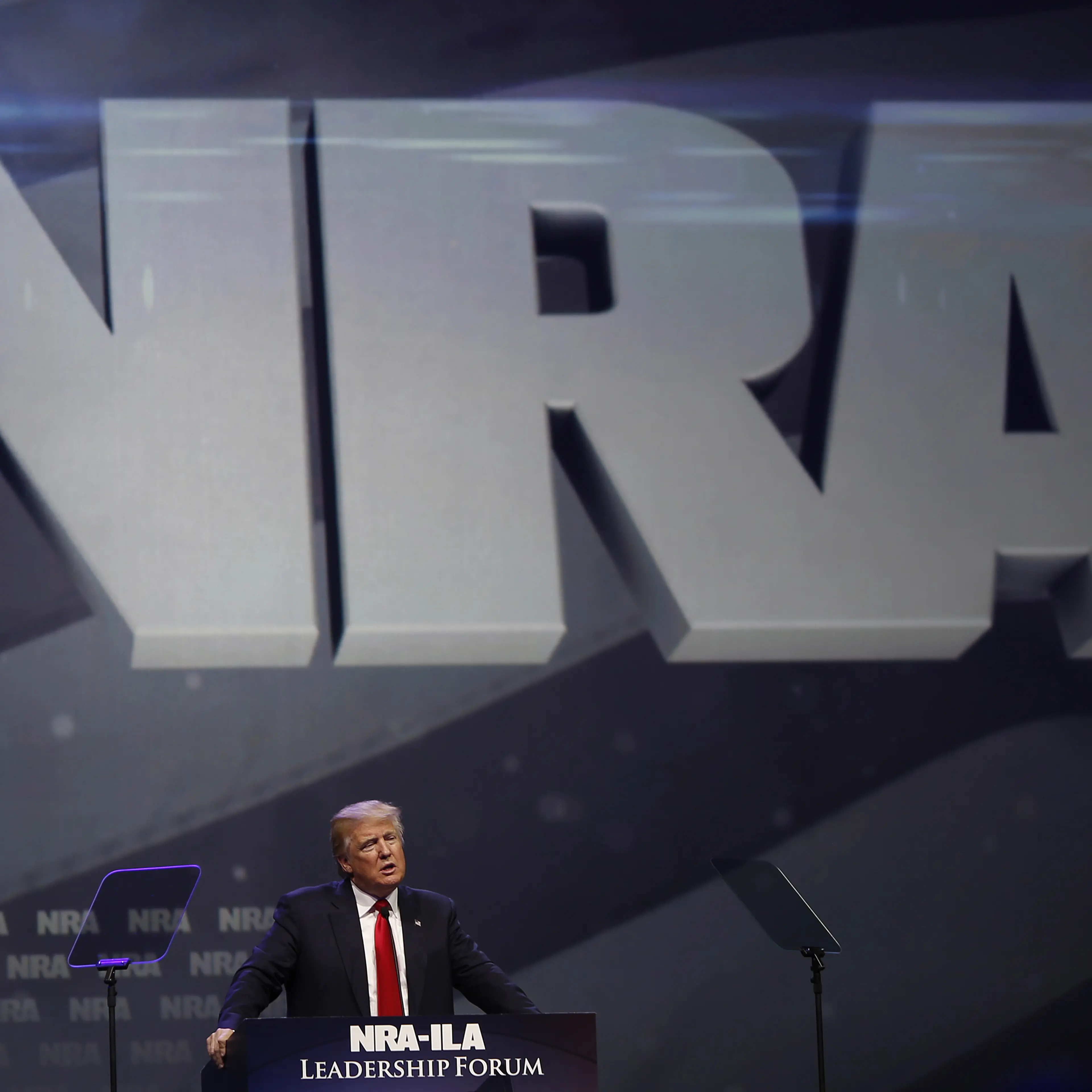 Presumptive Republican Presidential Nominee Donald Trump Speaks At The National Rifle Association Annual Meeting