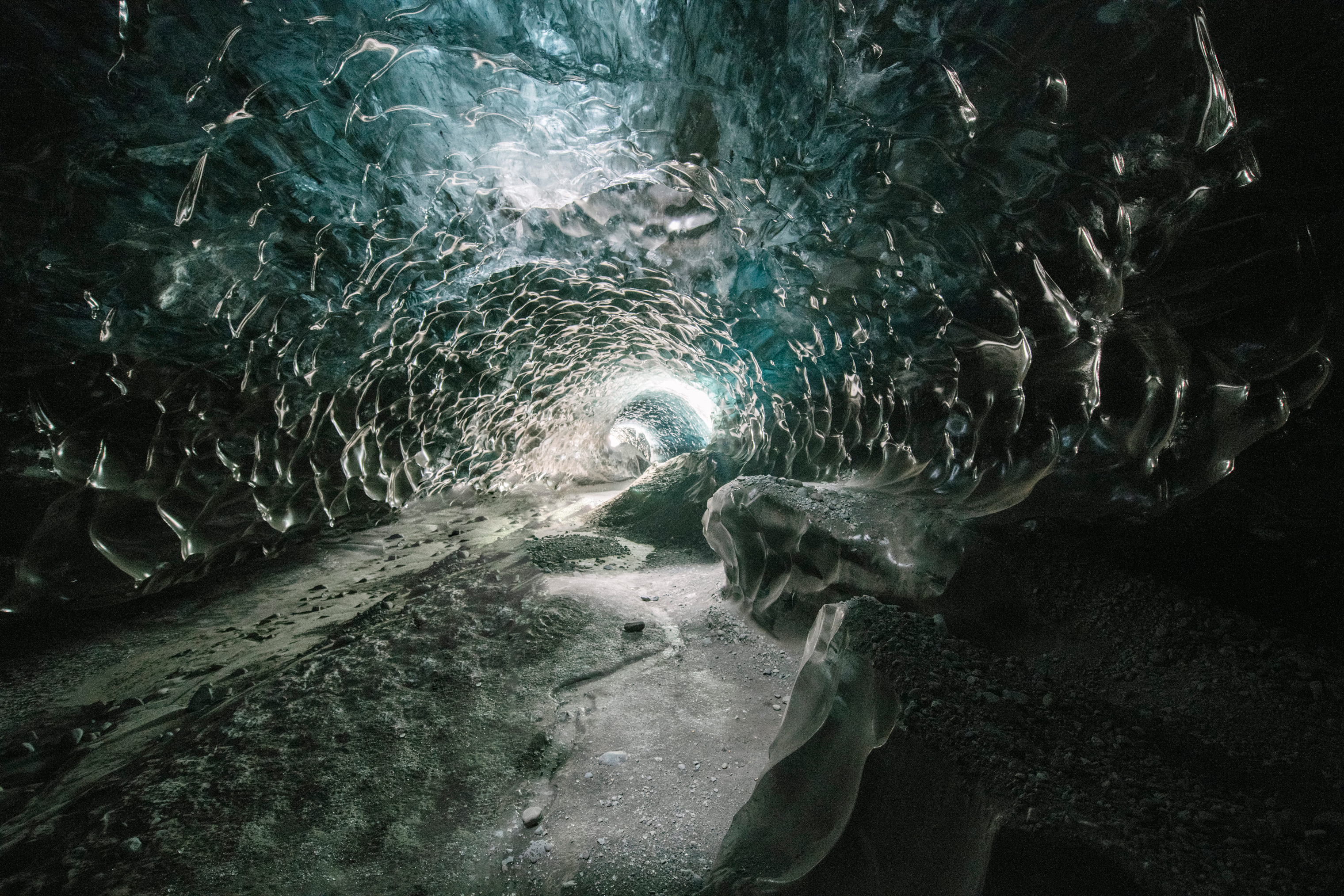 Ice cave underneath Breiðamerkurjökull Glacier