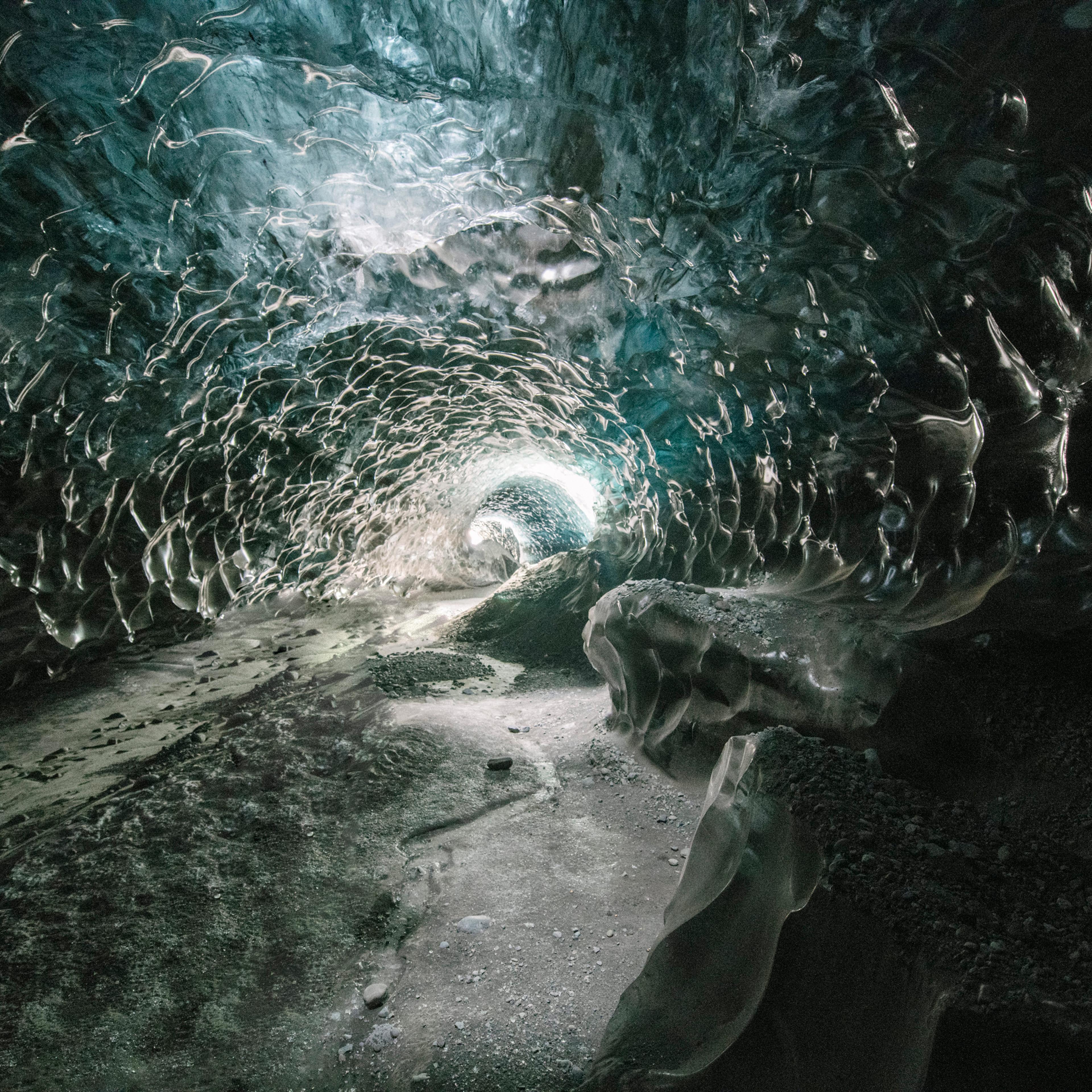 Ice cave underneath Breiðamerkurjökull Glacier